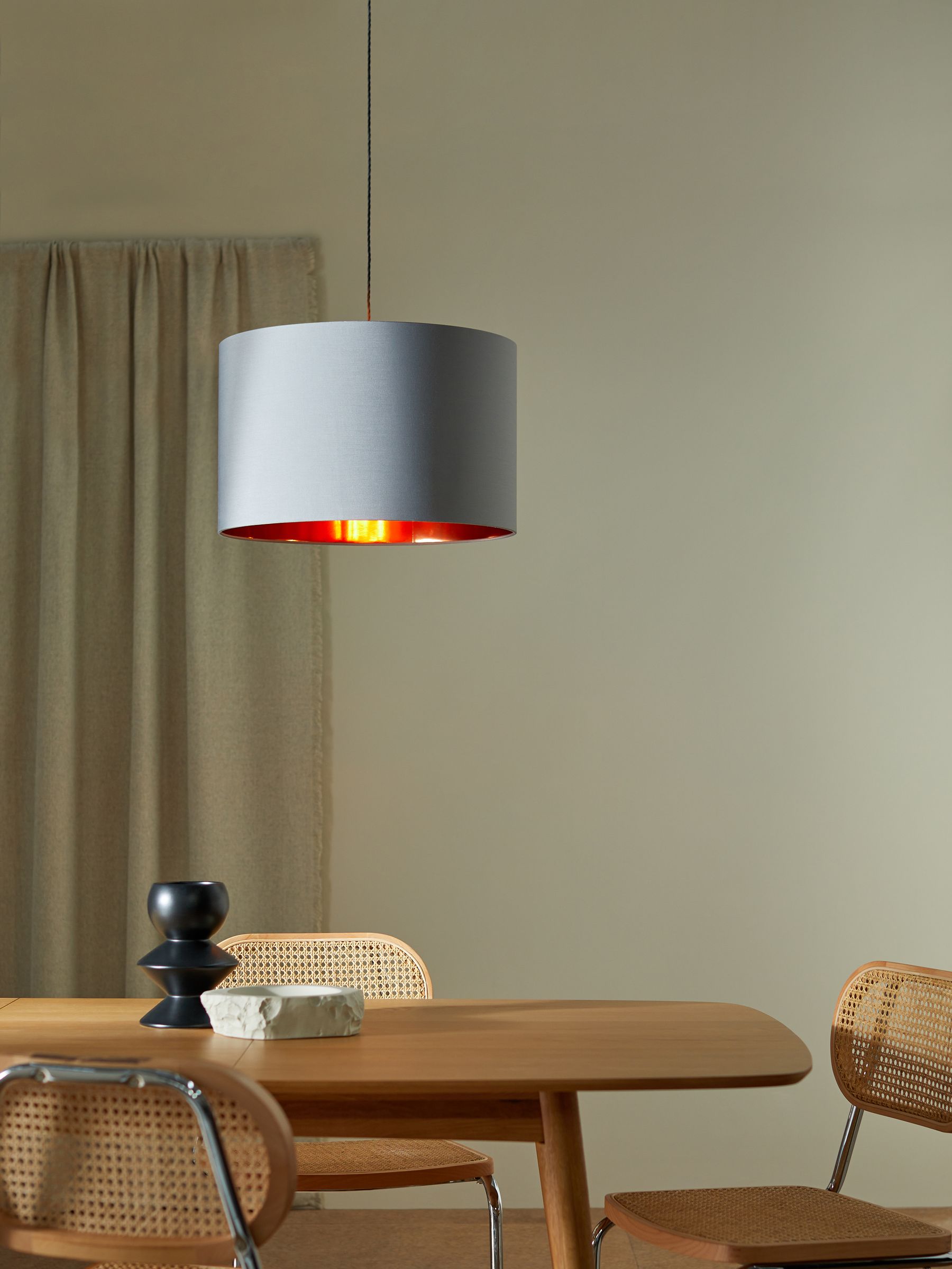 Grey and copper table lamp shade discount