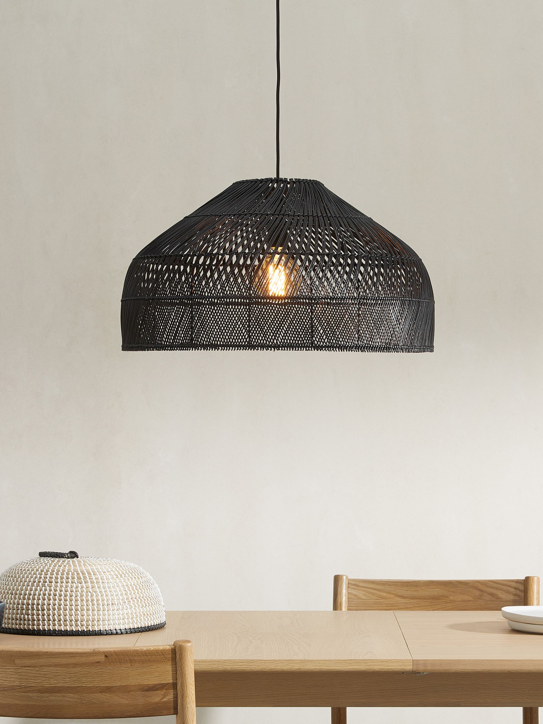 Dark rattan lamp shade cheap