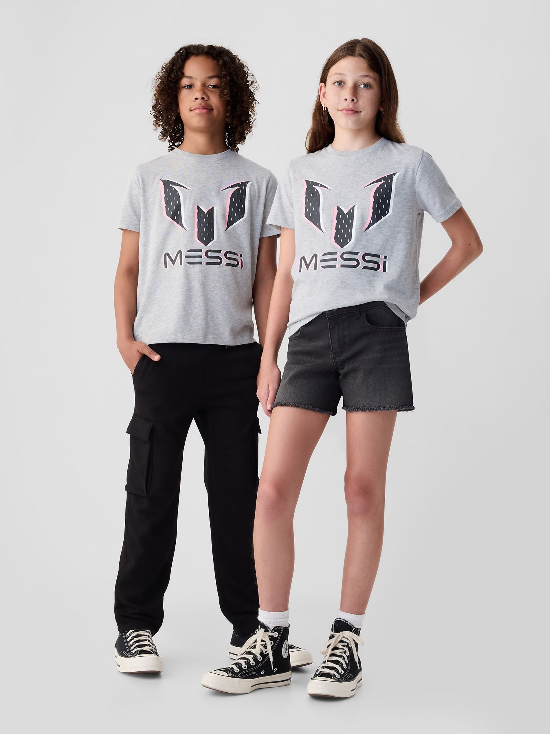 Grey Messi Graphic Short Sleeve Crew Neck T Shirt 4 13yrs