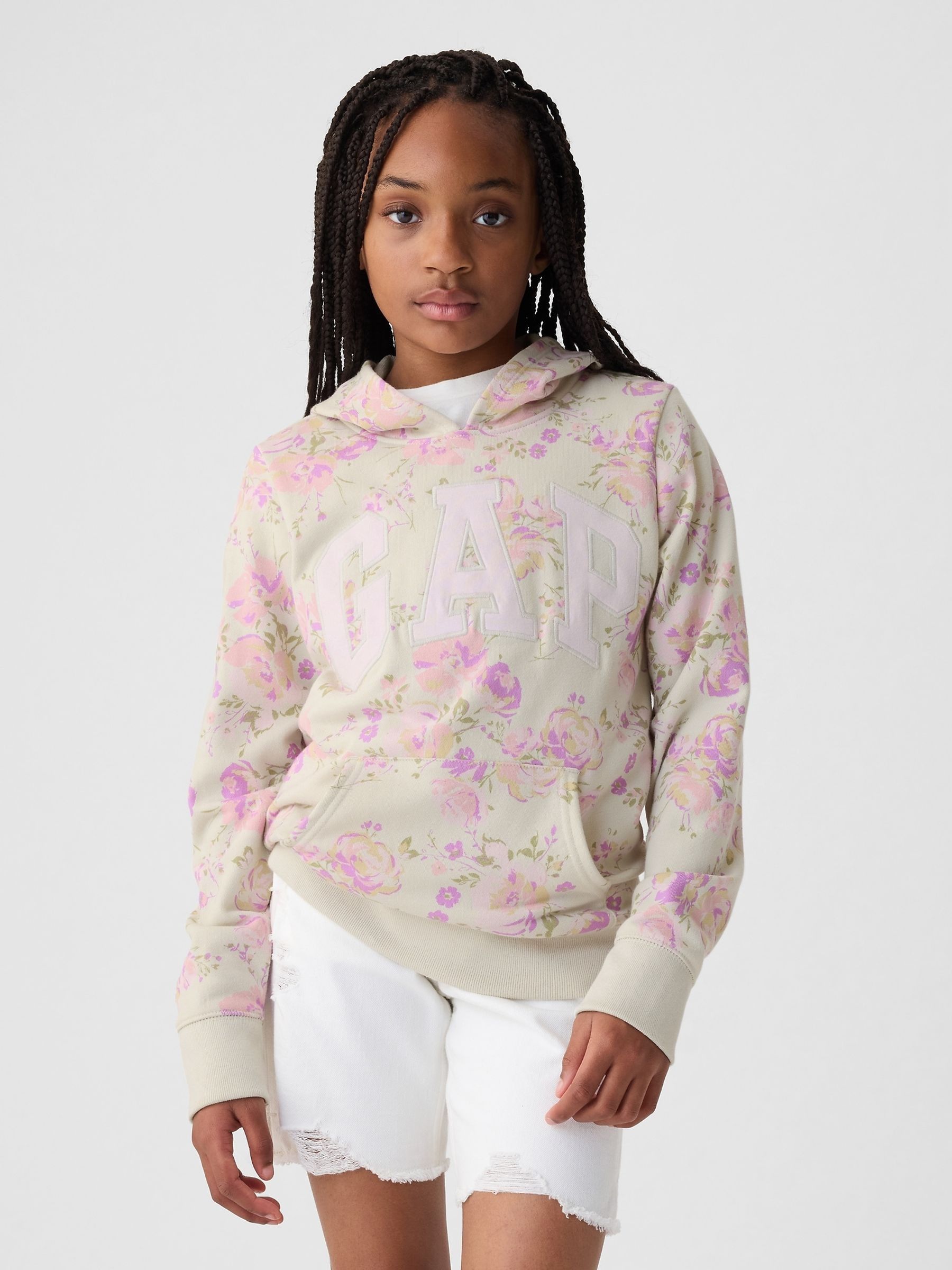 White floral hoodie cheap