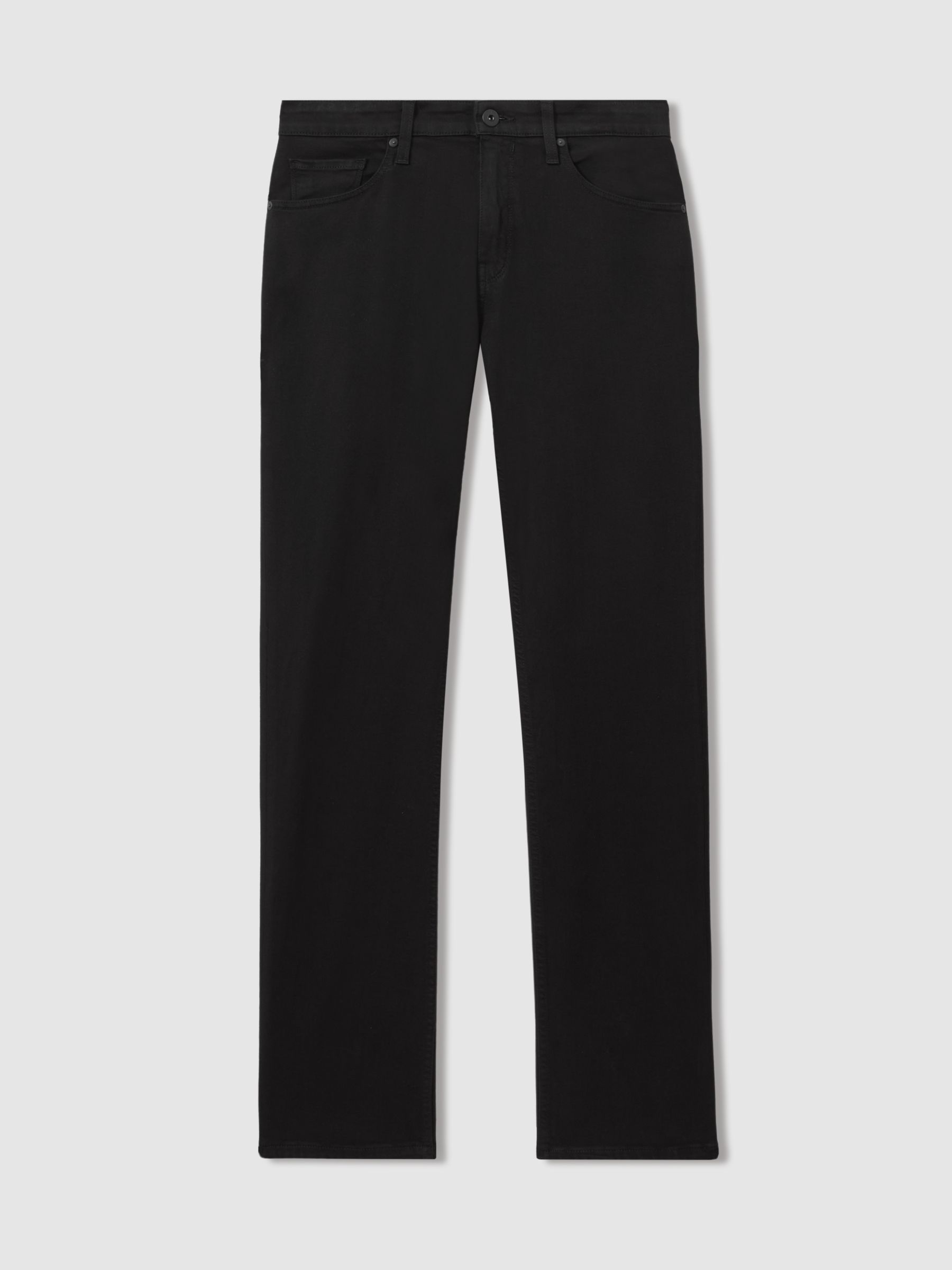 Reiss Paige Straight Leg Jeans in Black Shadow - REISS