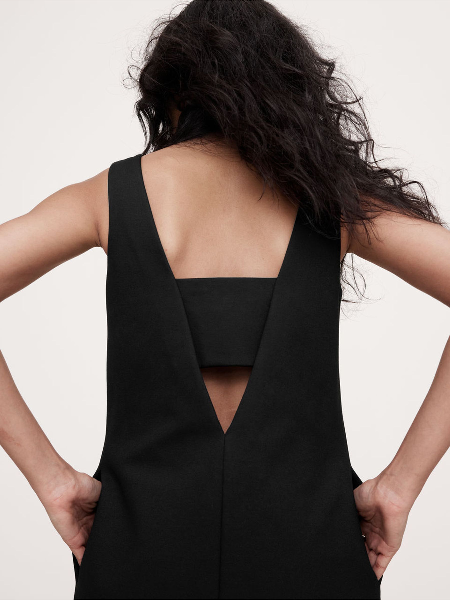 Low cut shift dress top