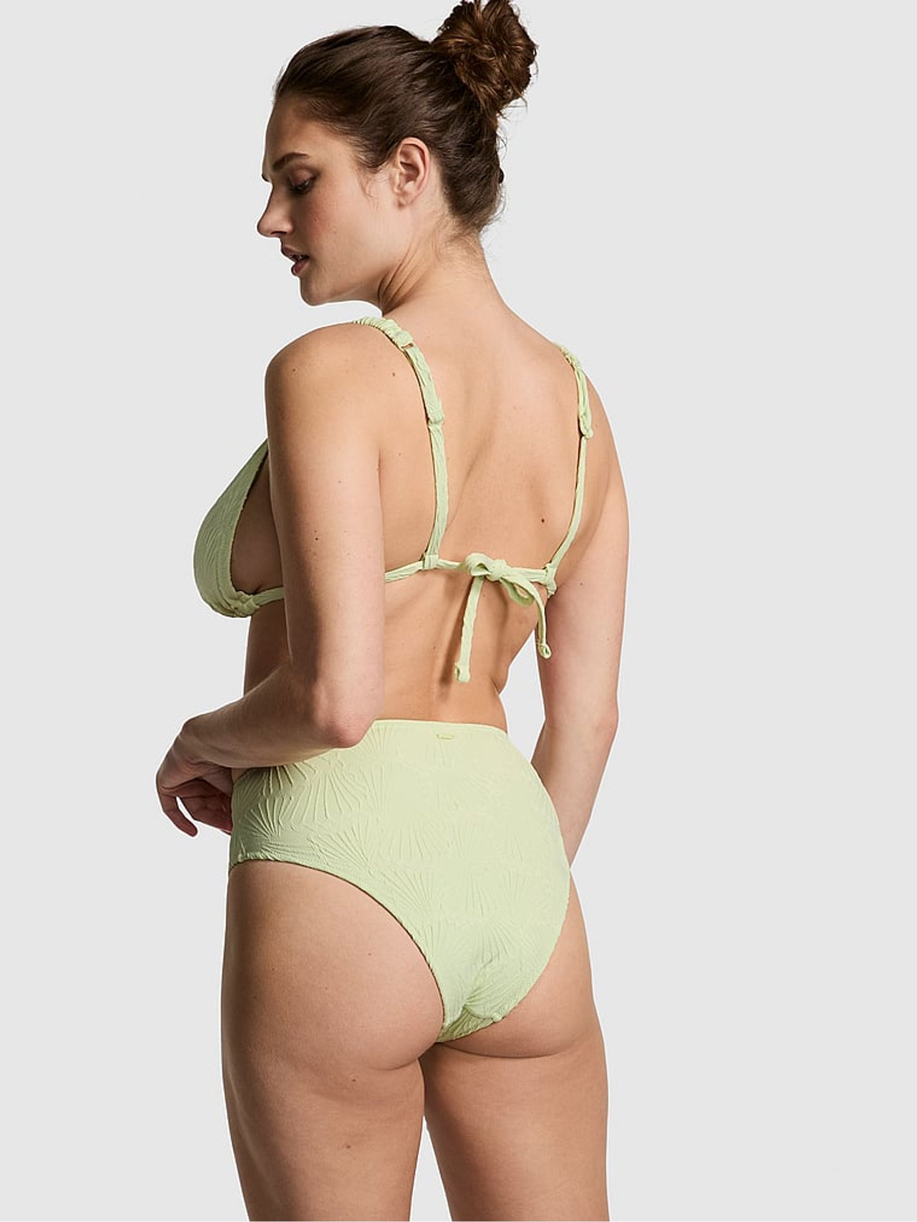 Lime green high waisted swimsuit hot sale