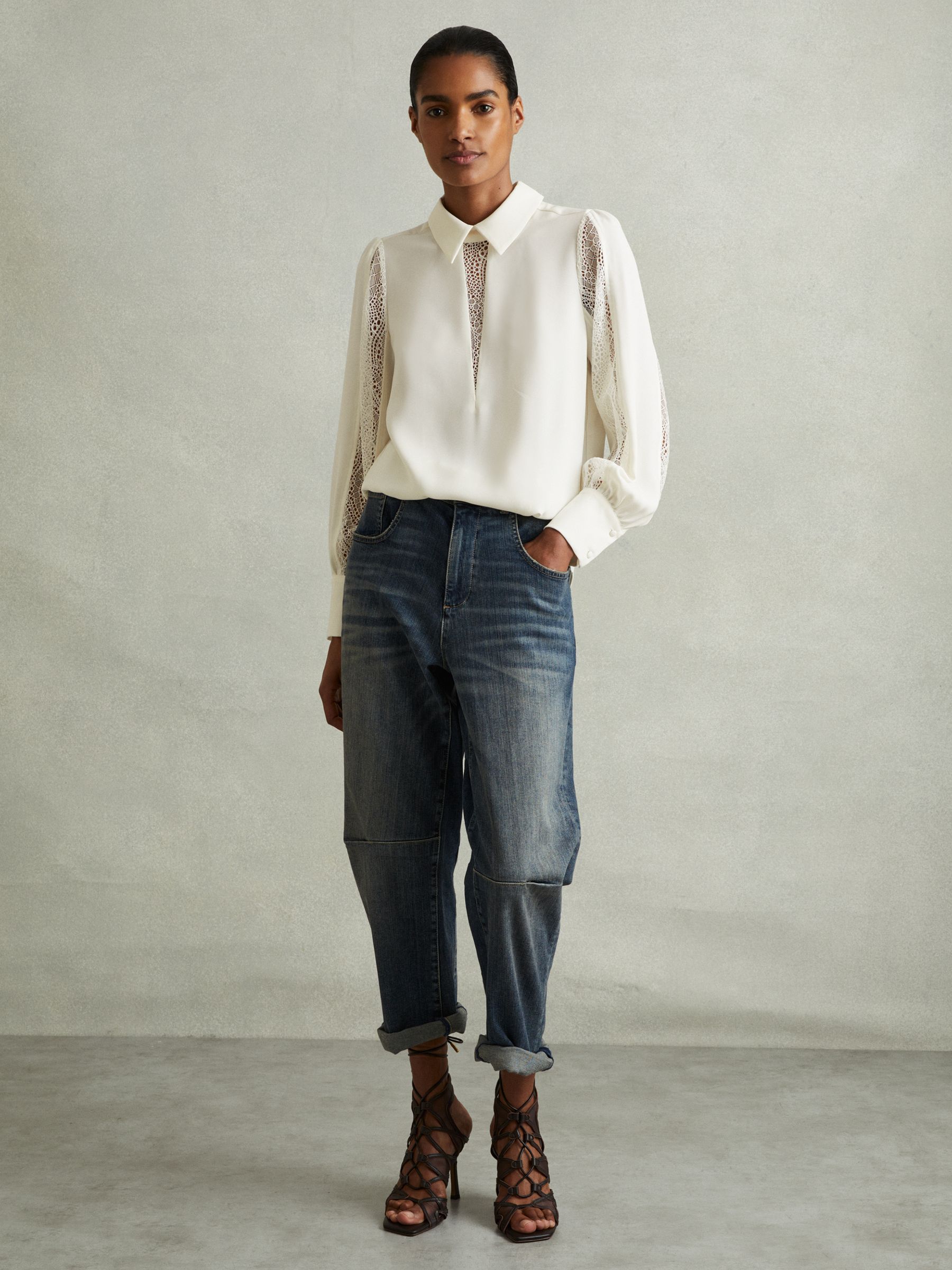 Reiss renata dress blue store