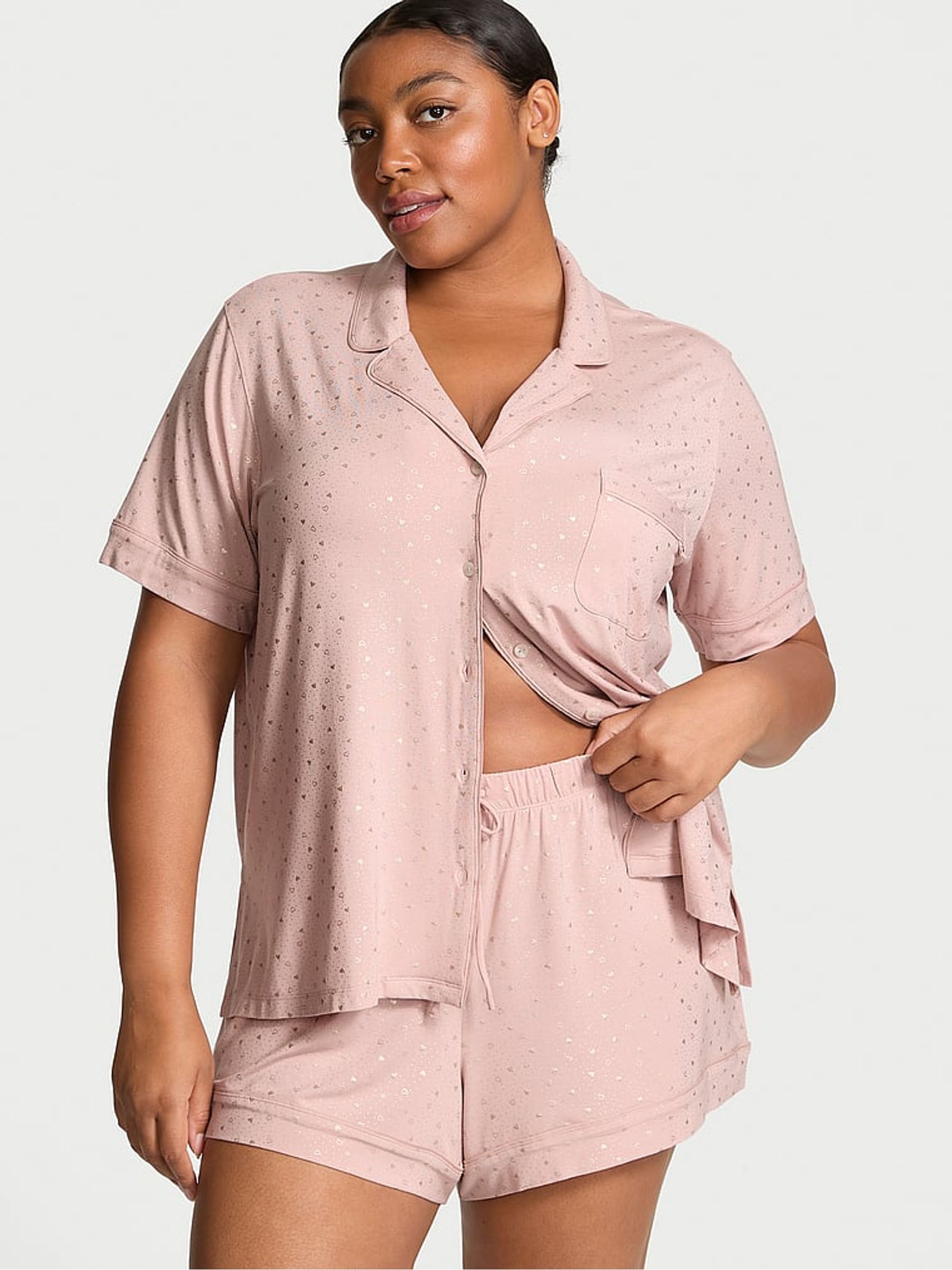Victoria's secret pink pajama set hotsell