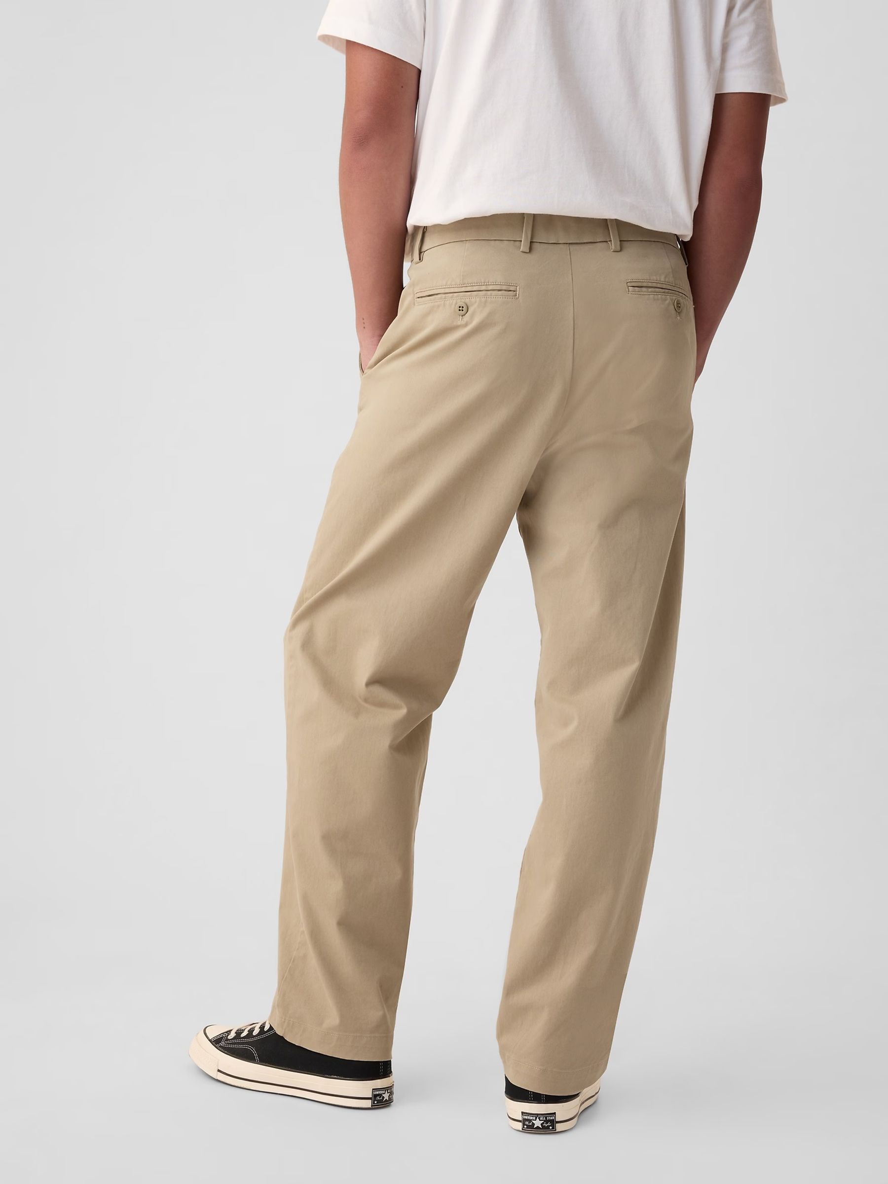 Buy Neutral Baggy Fit Stretch Modern Chinos from the Gap online shop