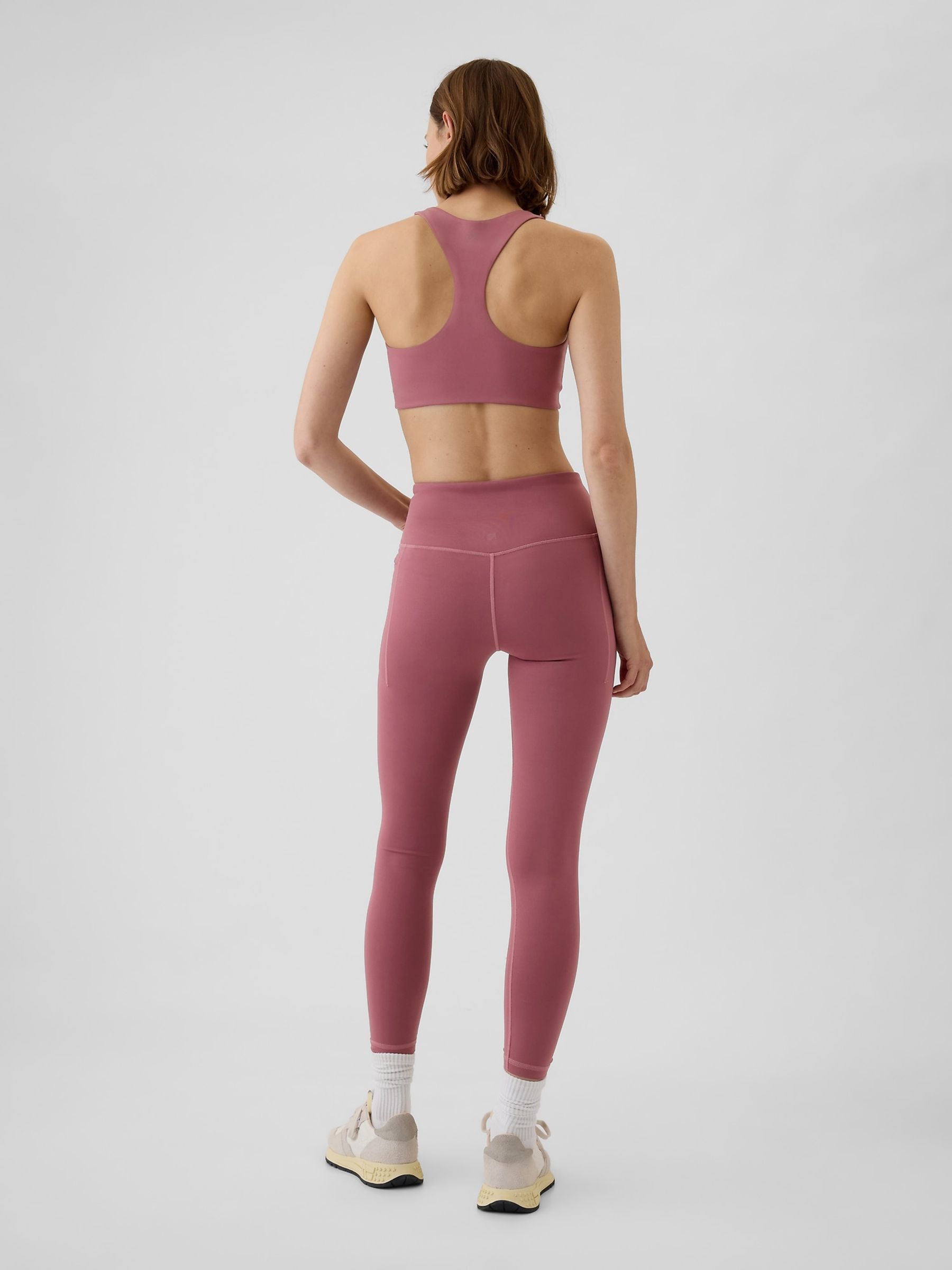 Pink sports bra and leggings shop