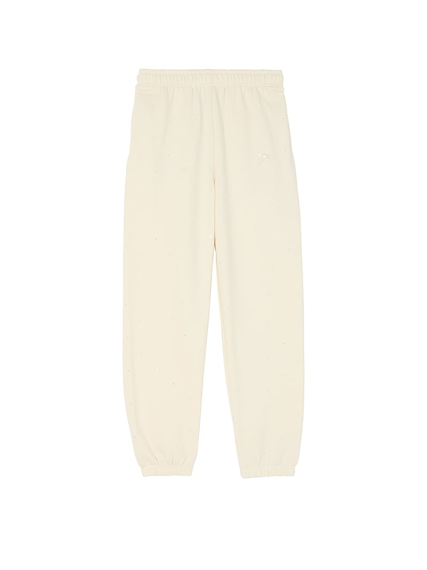 White Shell Cuffed Diamante Fleece Joggers Victoria s Secret Ireland