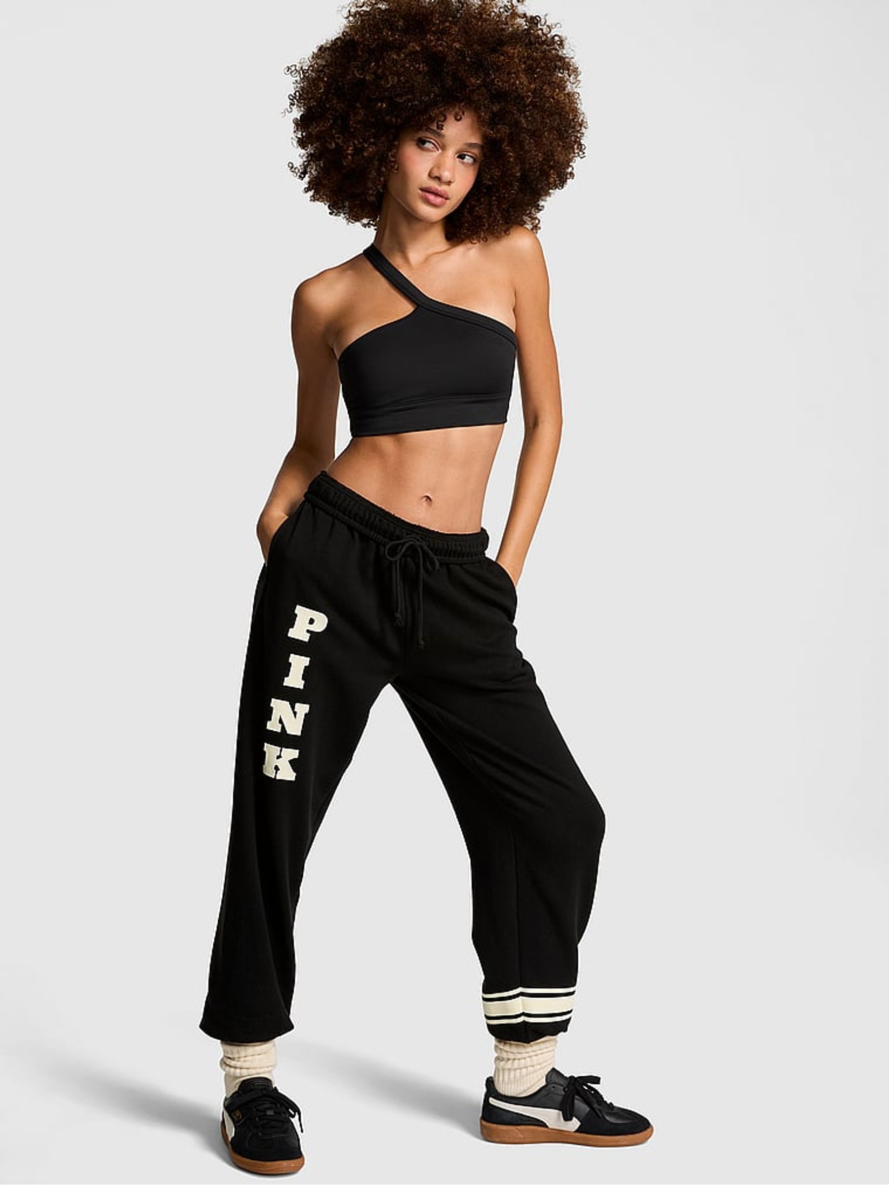 Cuffed fleece joggers sale