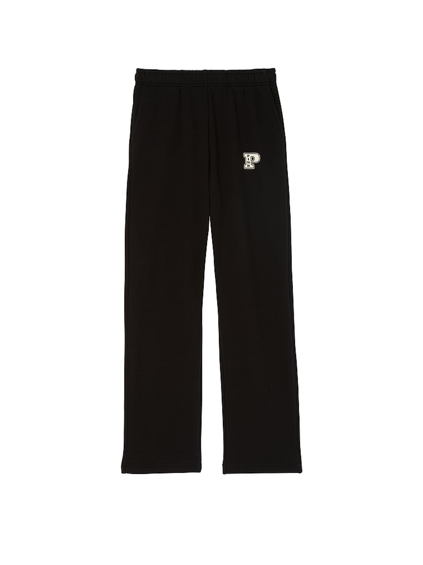 Buy Victoria s Secret Black Straight Leg Fleece Joggers from the Victoria s Secret UK online shop