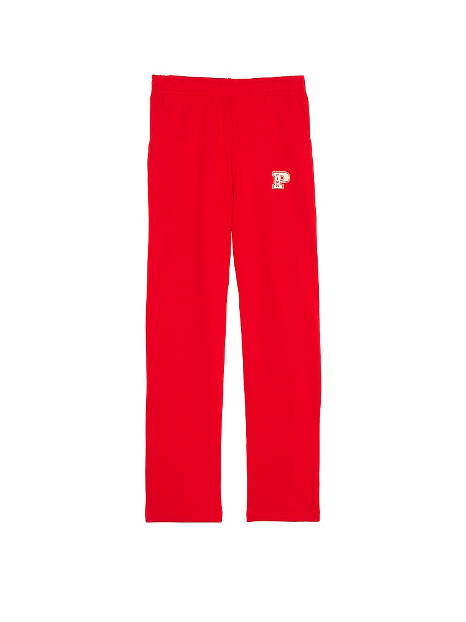 Red fleece joggers sale
