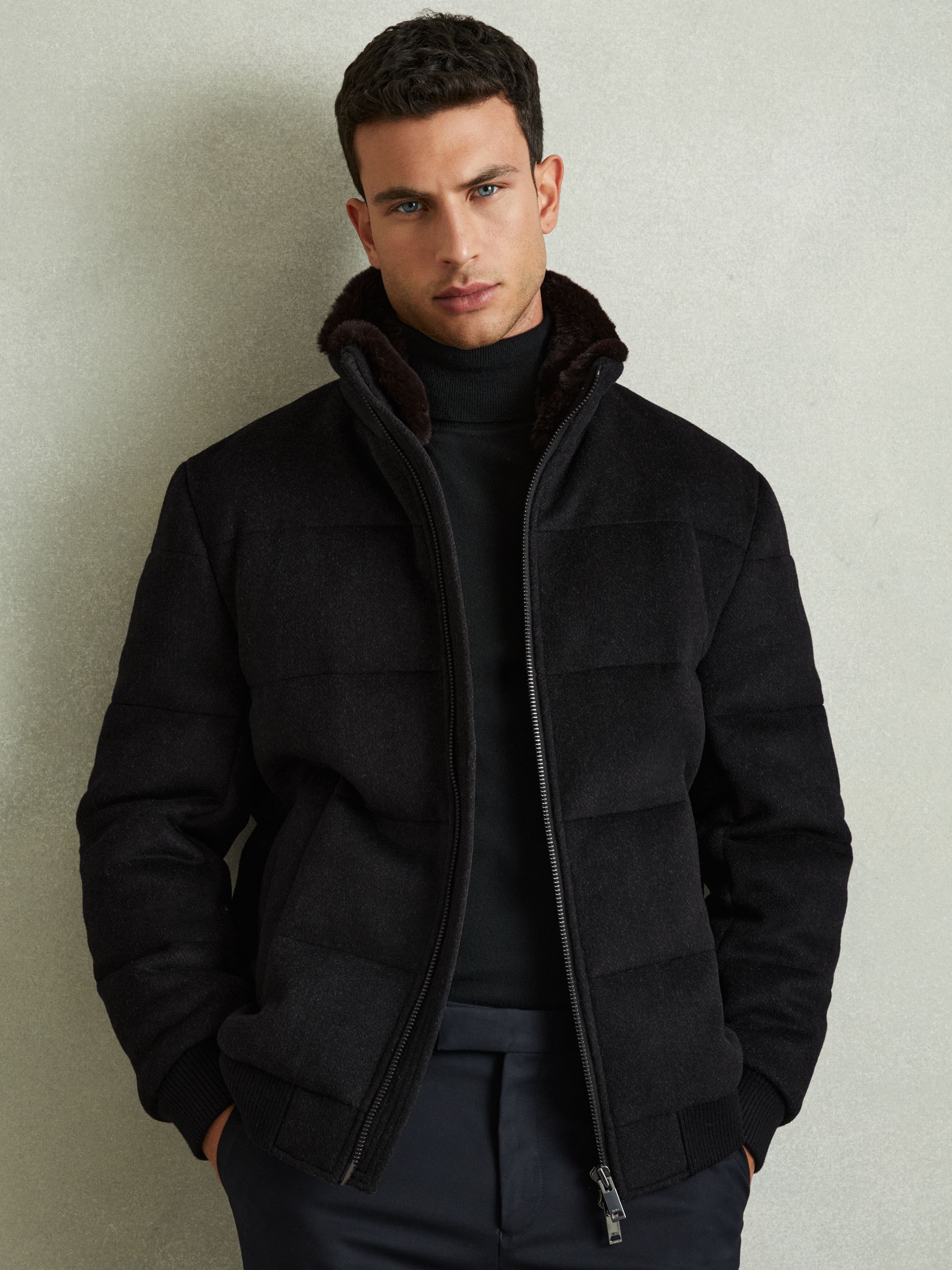 Reiss fur jacket on sale