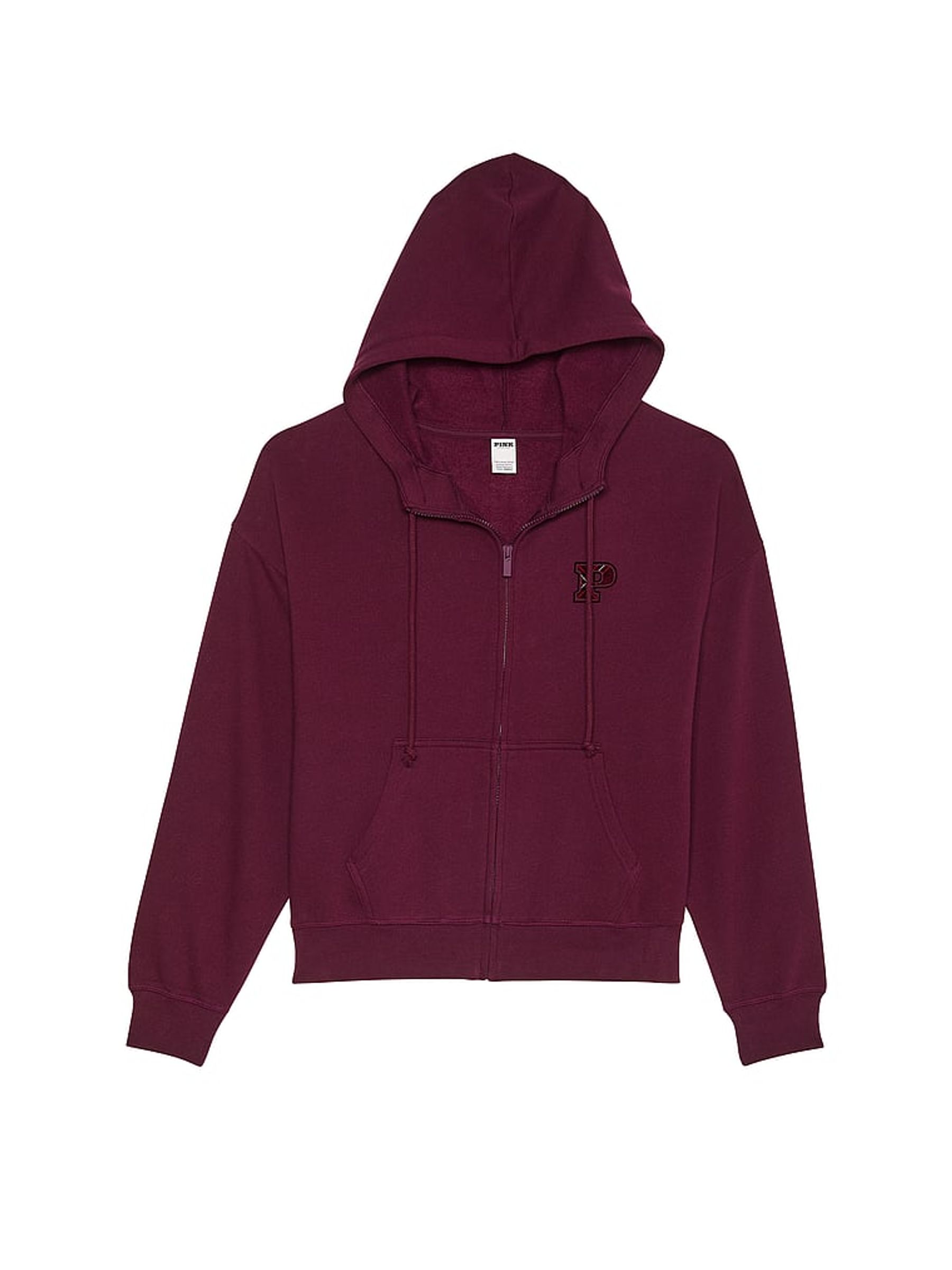 Purple Rose Zip Up Fleece Hoodie