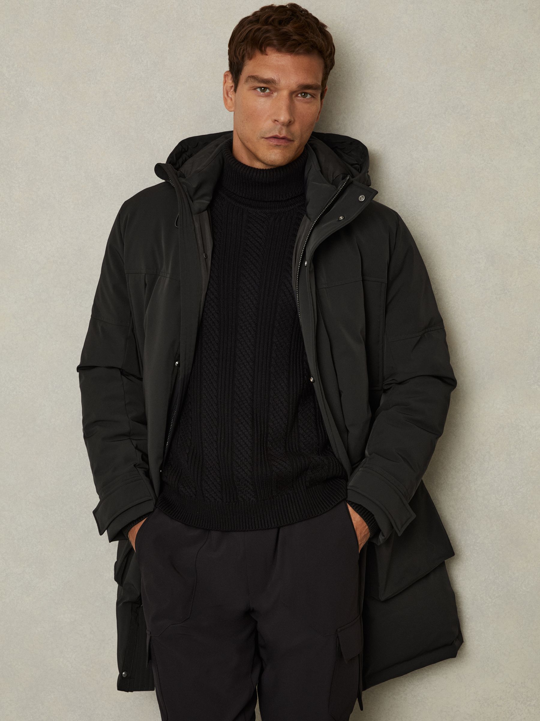Reiss hooded coat top