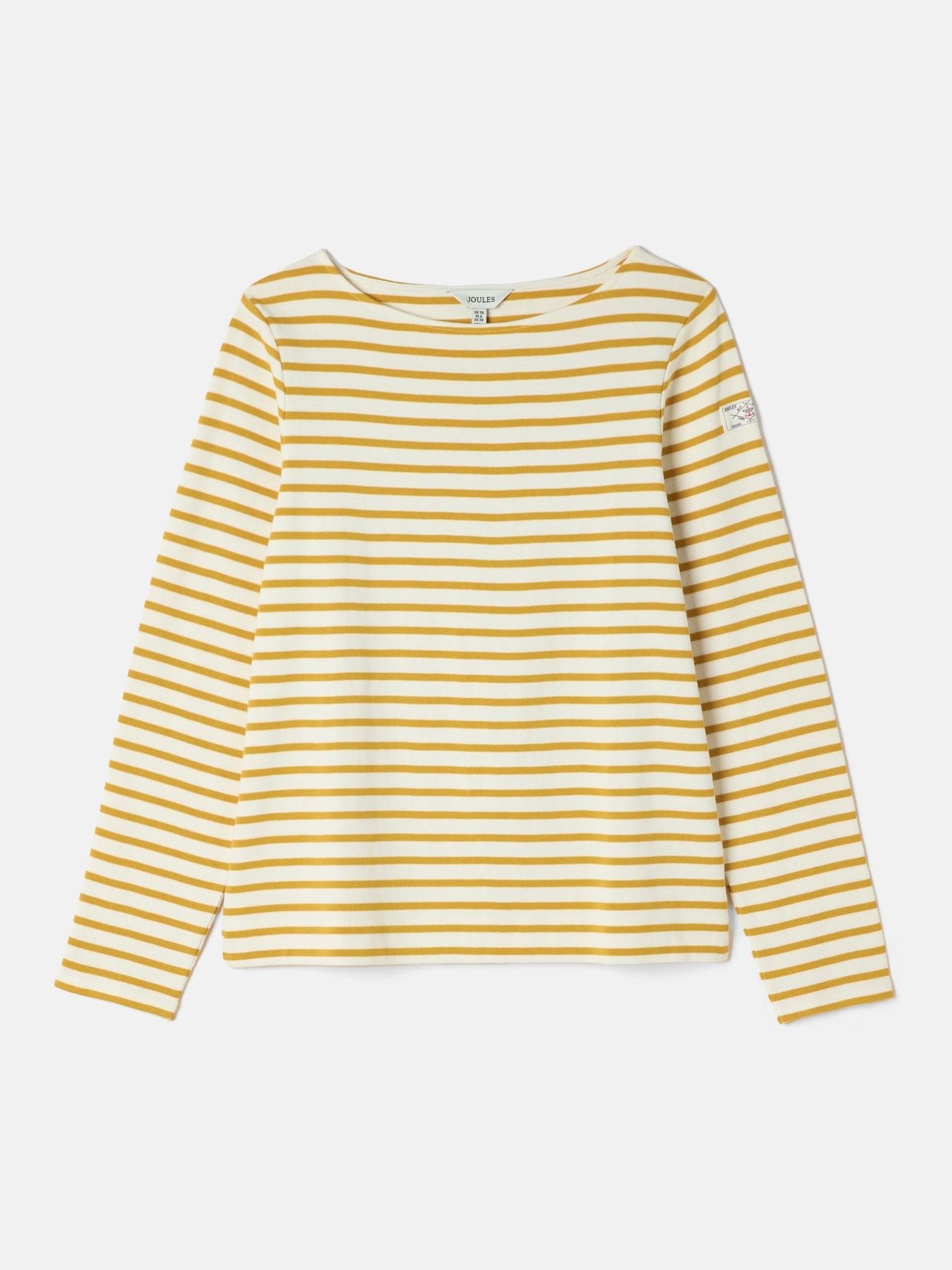 Harbour Mustard Yellow Boat Neck Breton Top Joules