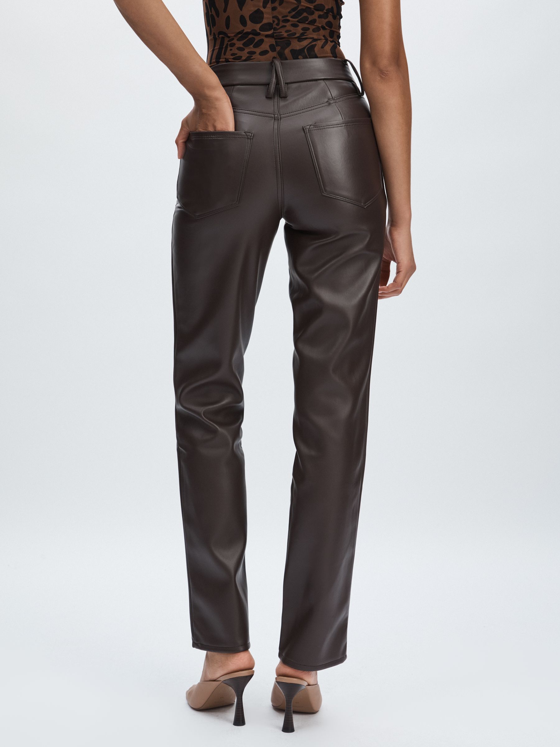 Reiss leather trousers on sale