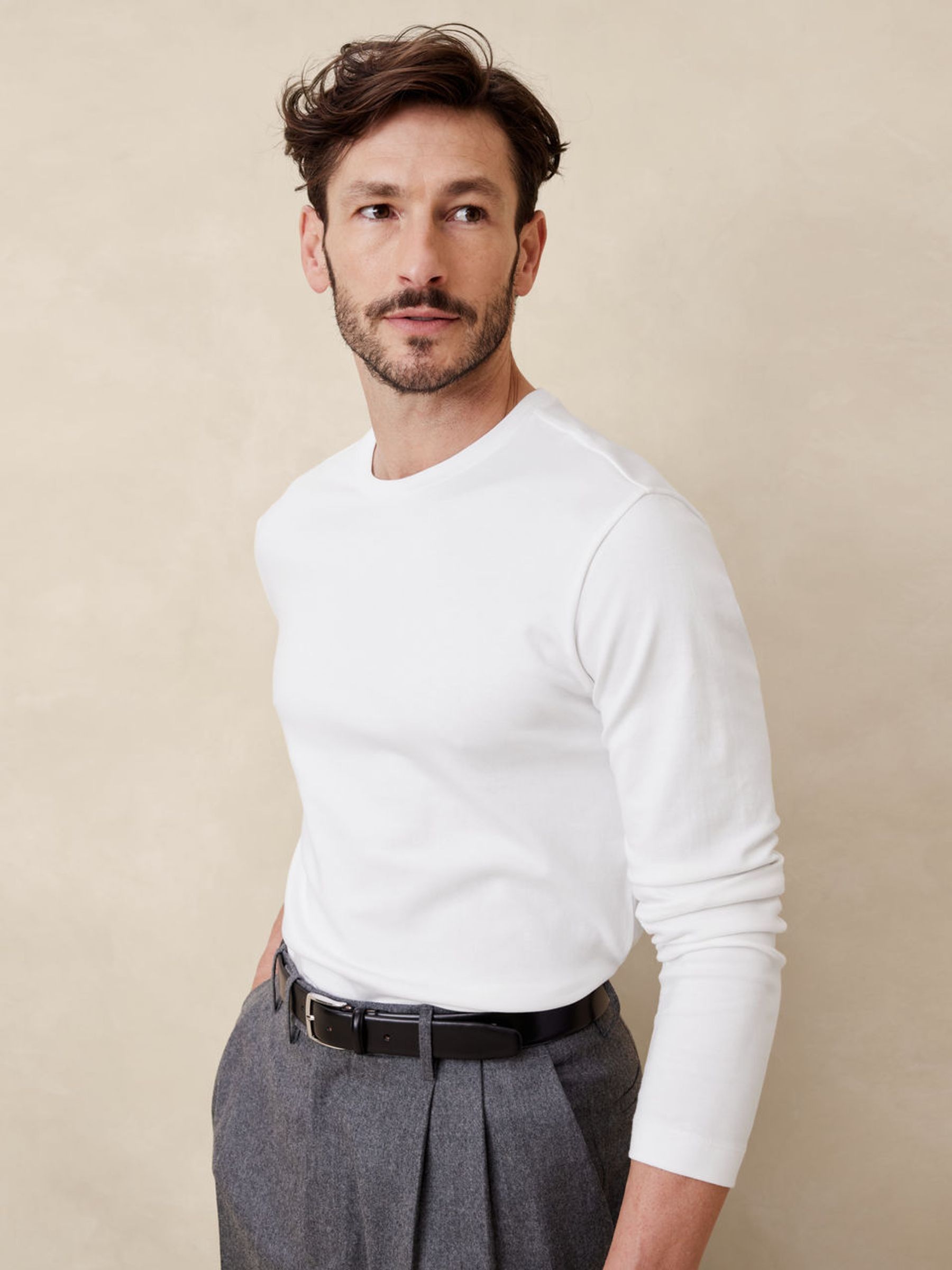 Banana republic signature tee long sleeve shop