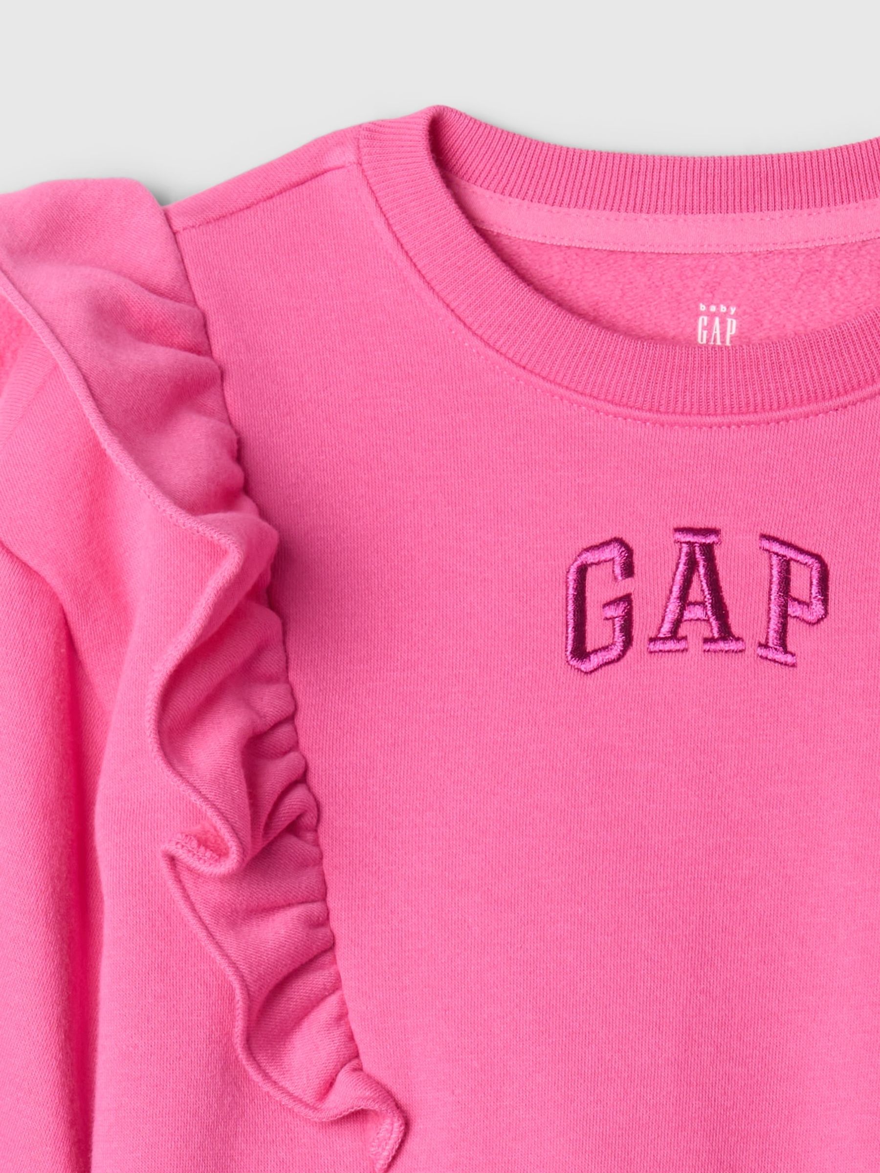 Pink Vintage Soft Ruffle Logo Sweatshirt and Joggers Set 6mths 5yrs