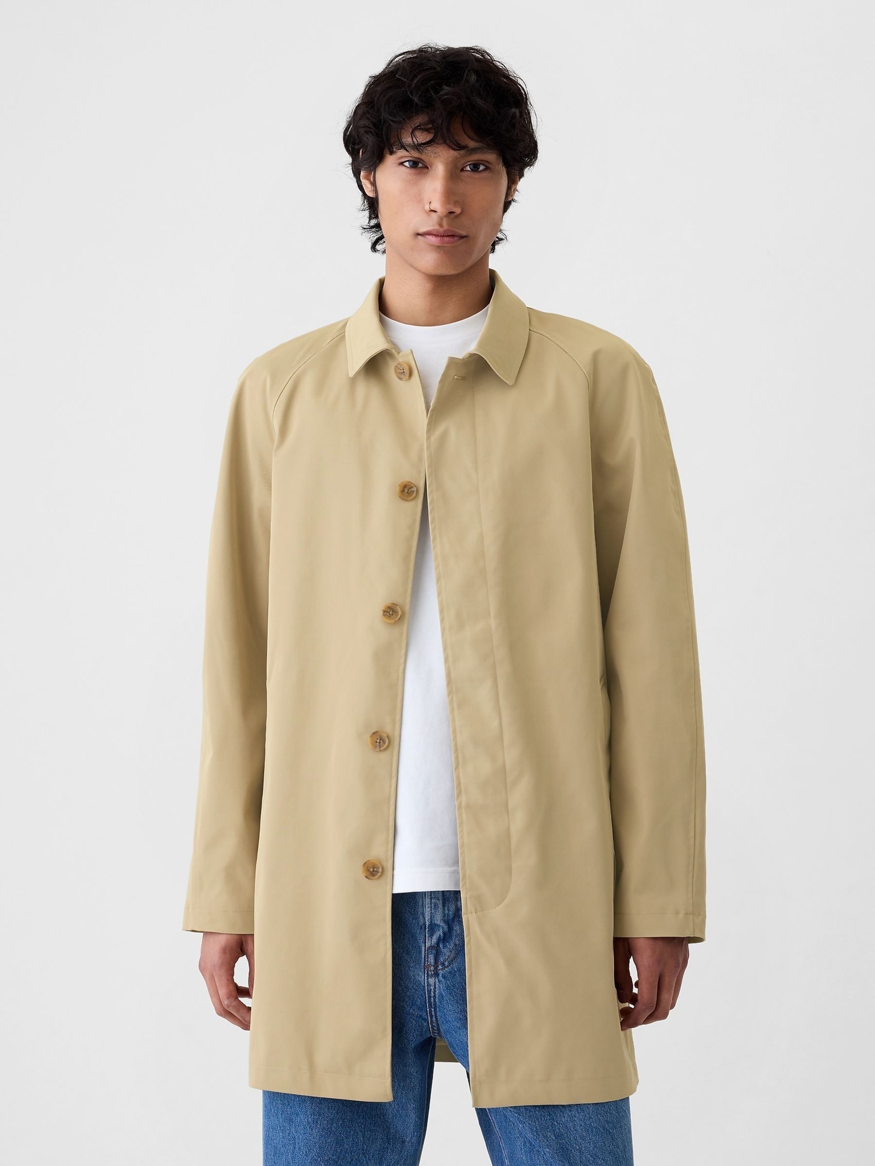 Mens cream raincoat clearance