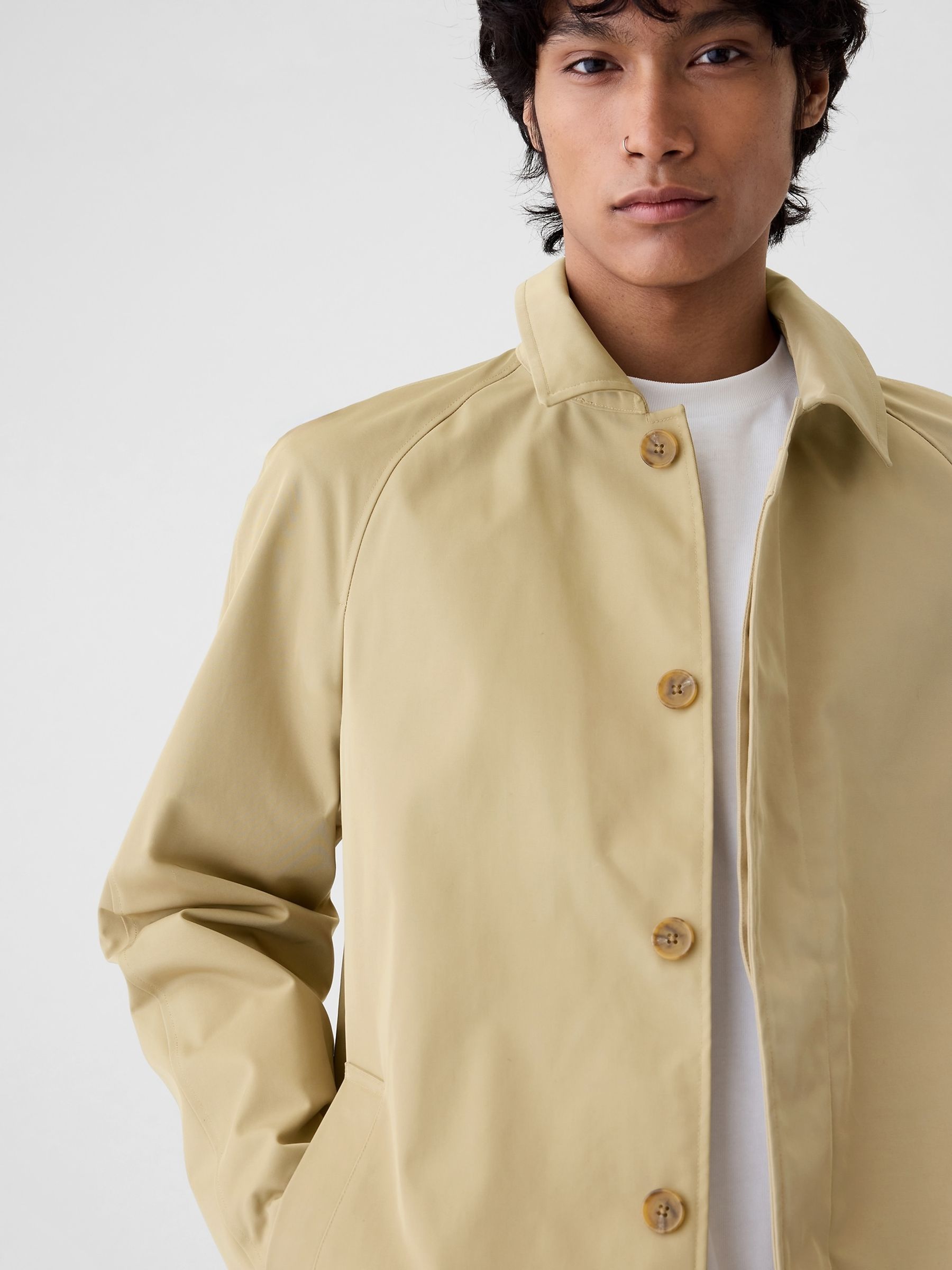 Buy Cream Mac Rain Coat from the Gap online shop