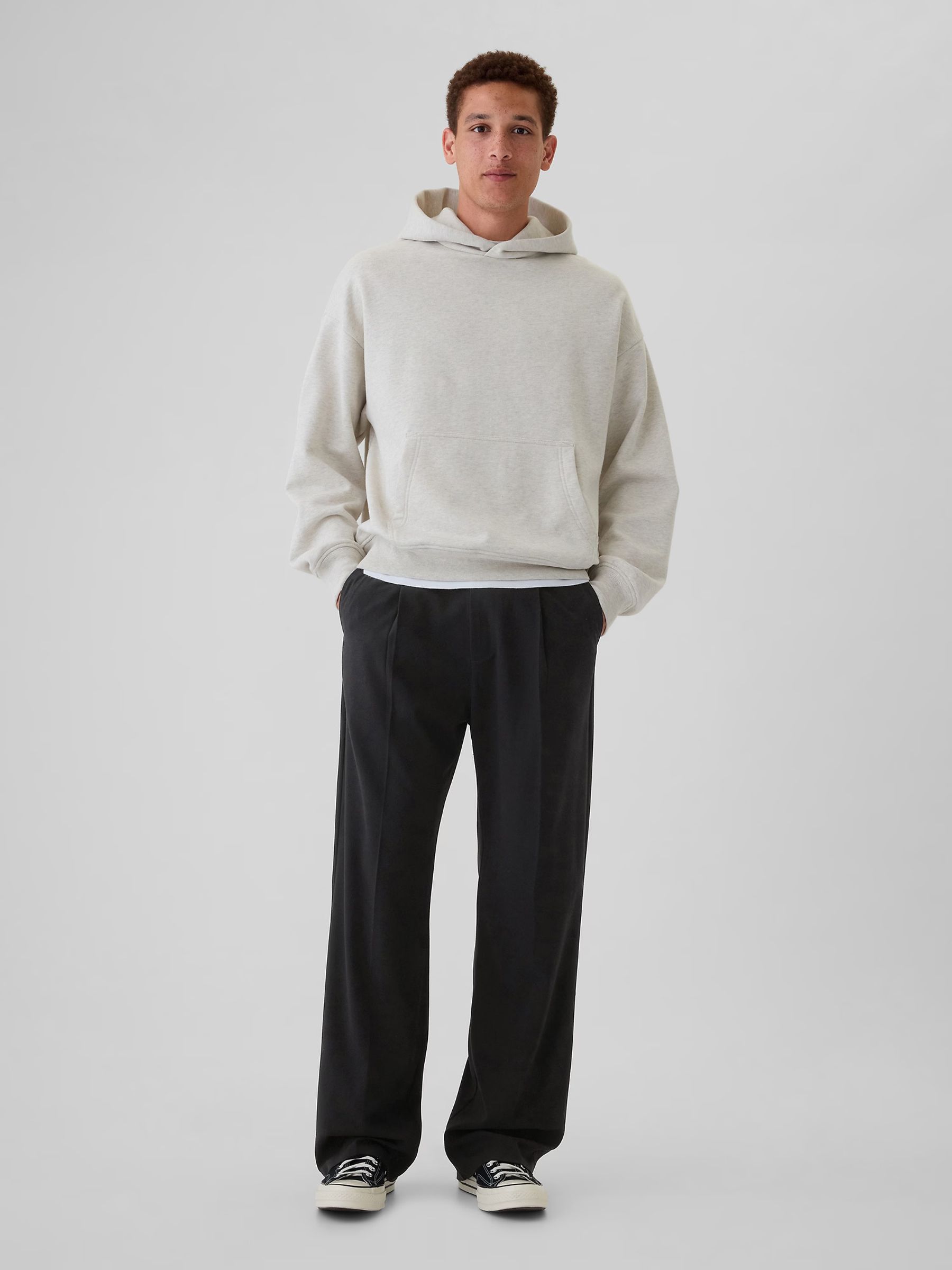 Buy Black 365 Pleated Trousers from the Gap online shop