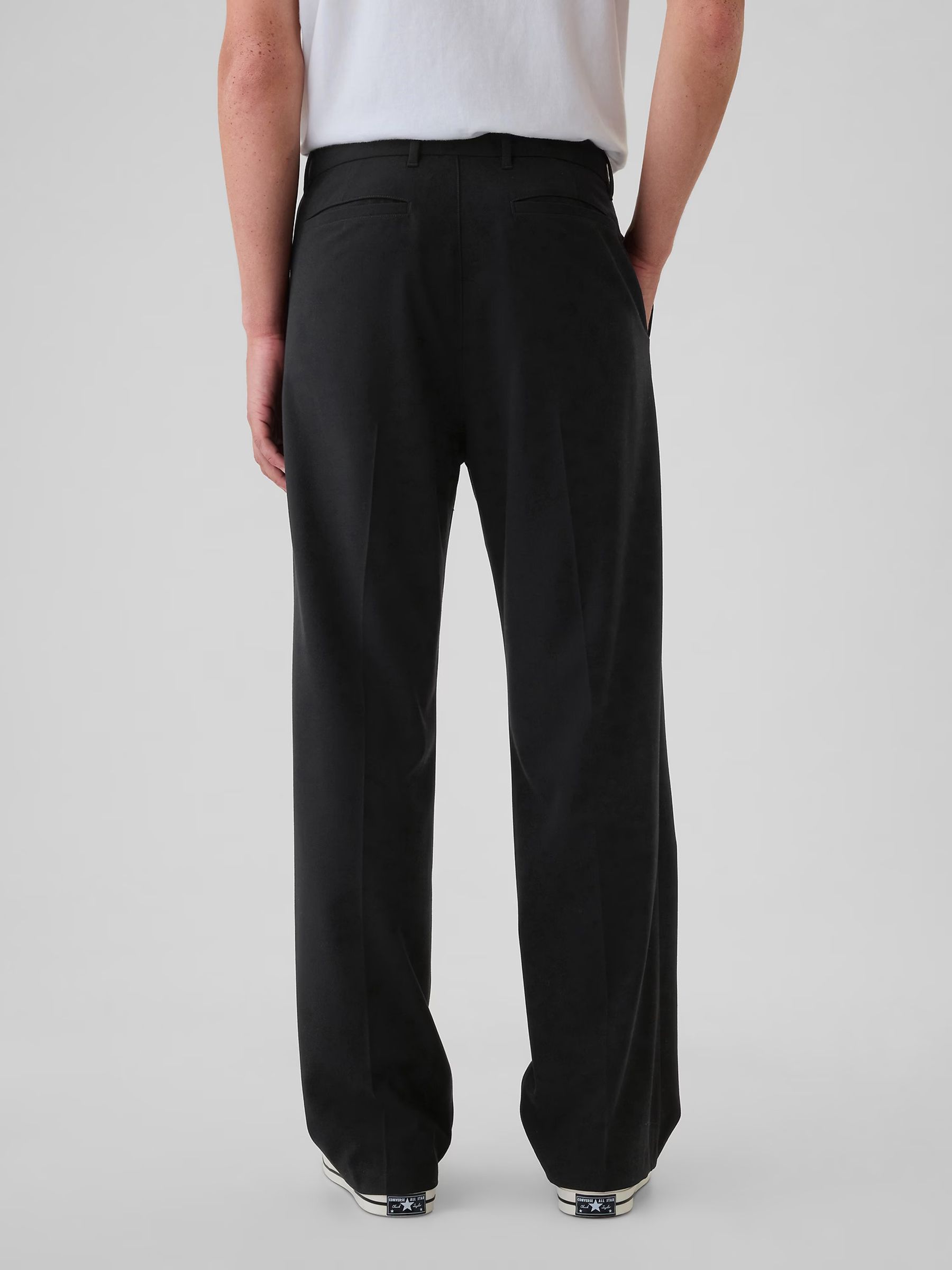 Buy Black 365 Pleated Trousers from the Gap online shop