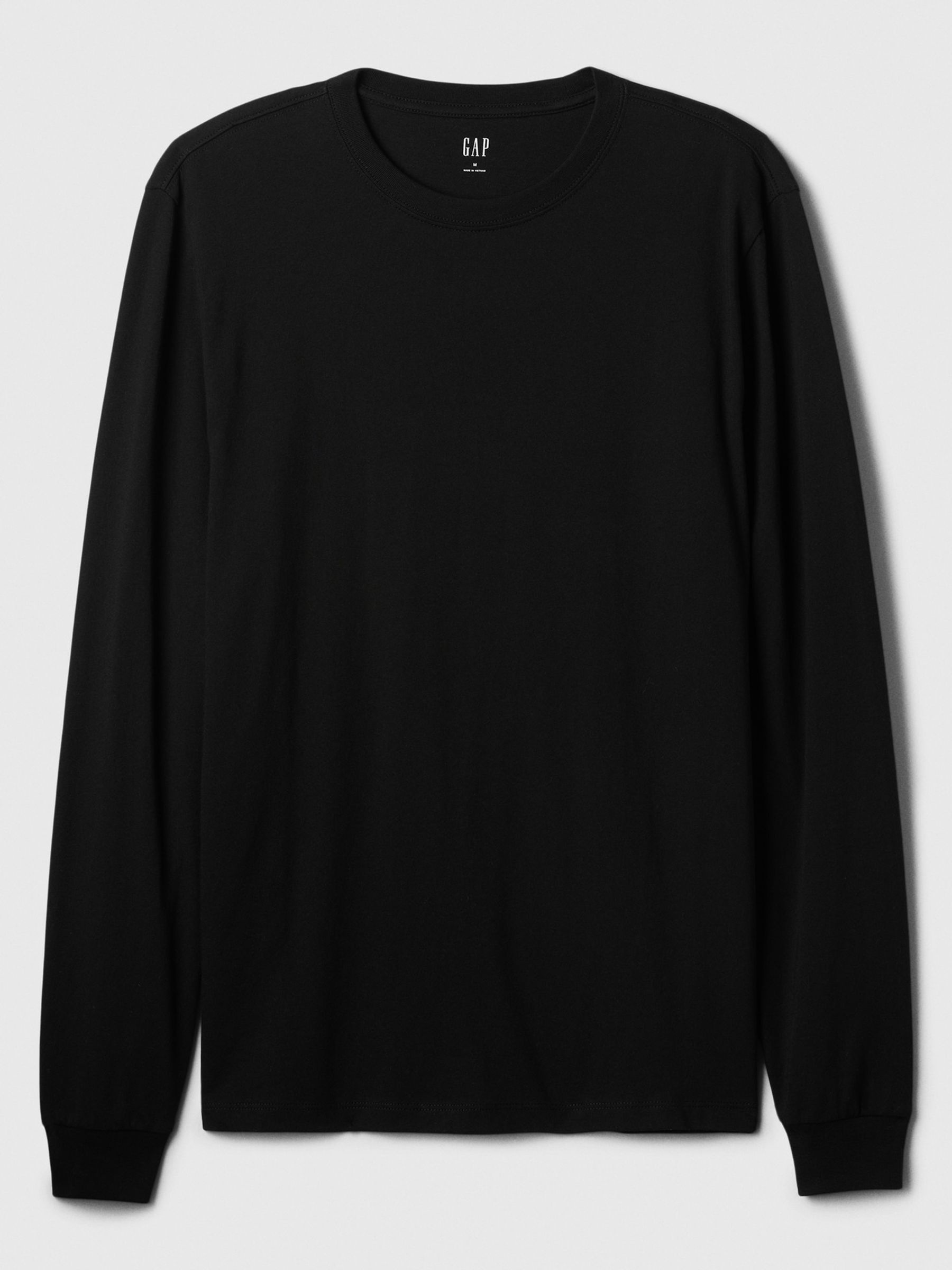 Black Long Sleeve Everyday 100 Cotton Crew Neck Long Sleeve T Shirt