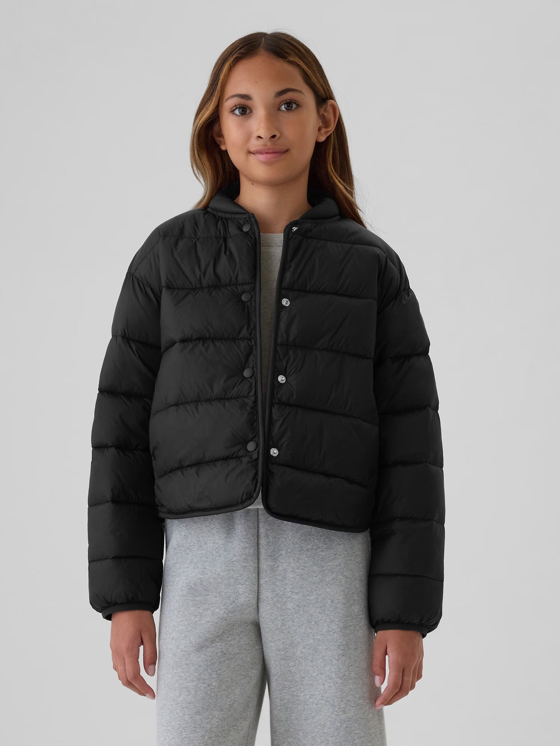 Buy Black Lightweight Mock Neck Puffer Bomber Jacket 4 13yrs from the Gap online shop