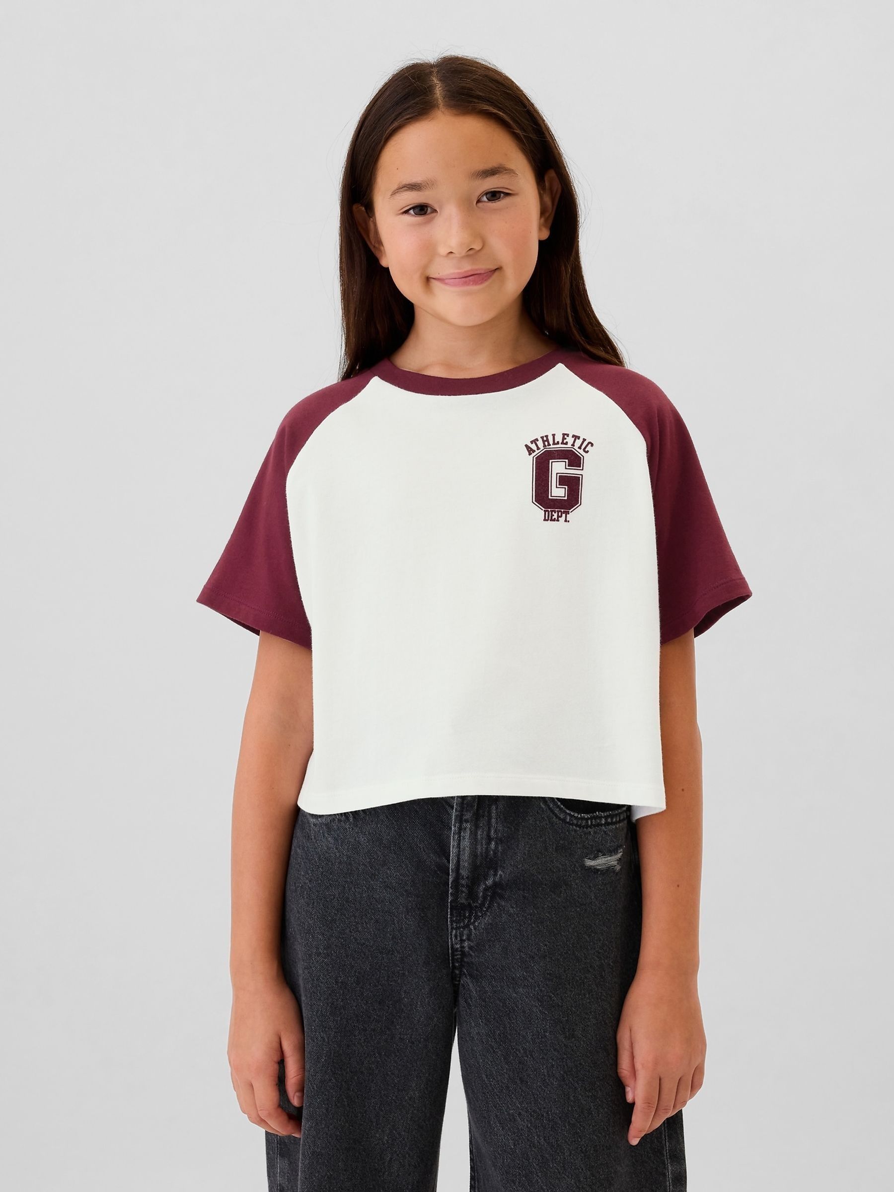 Buy White Red Relaxed Raglan T Shirt 4 13yrs from the Gap online shop