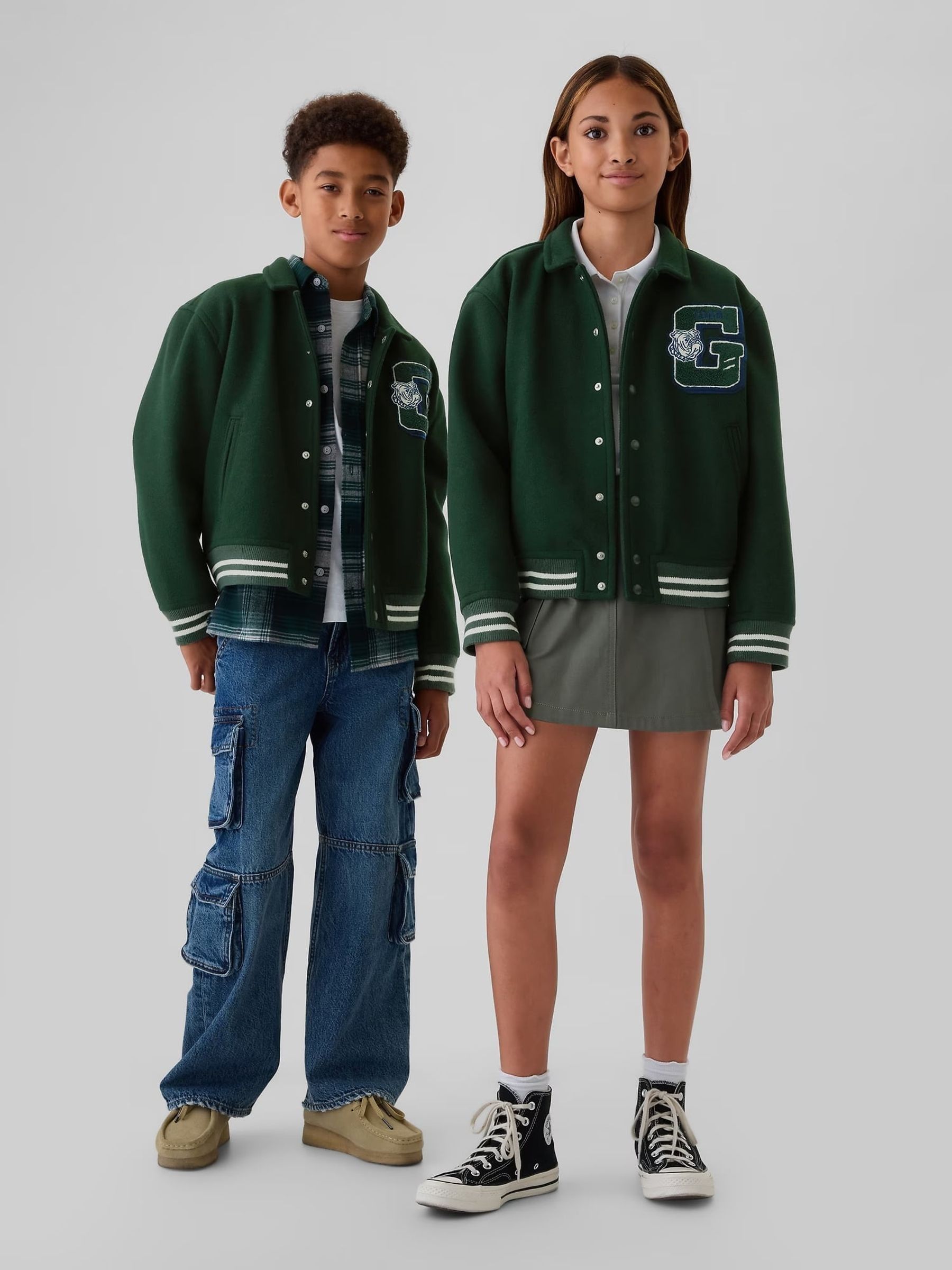 Buy Green Varsity Bomber Jacket 4 13yrs from the Gap online shop