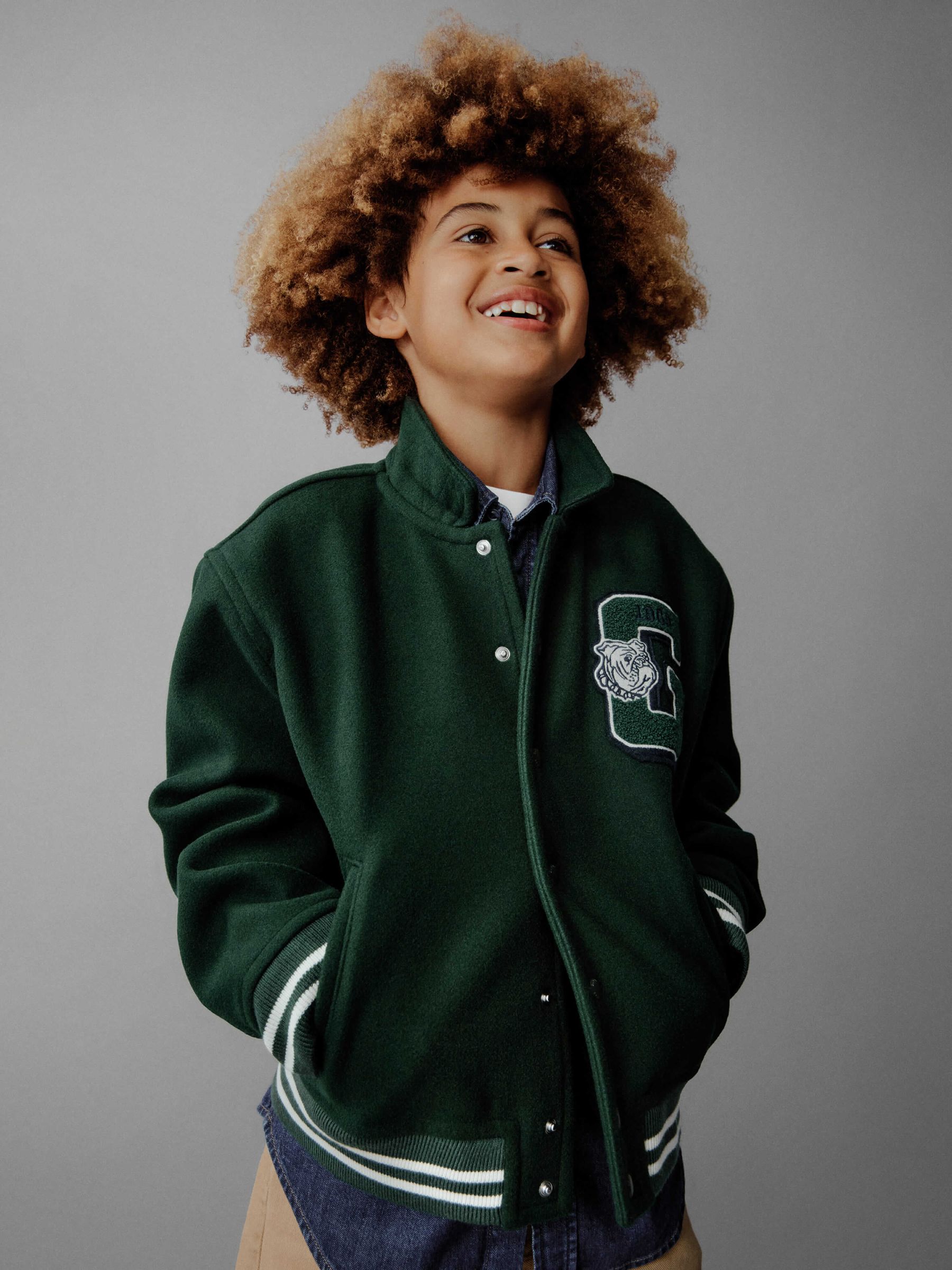 Buy Green Varsity Bomber Jacket 4 13yrs from the Gap online shop