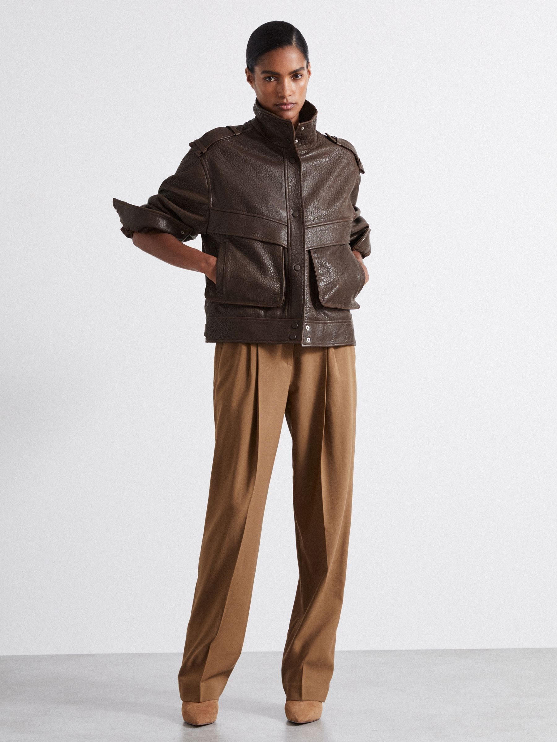 Reiss gia leather jacket new arrivals
