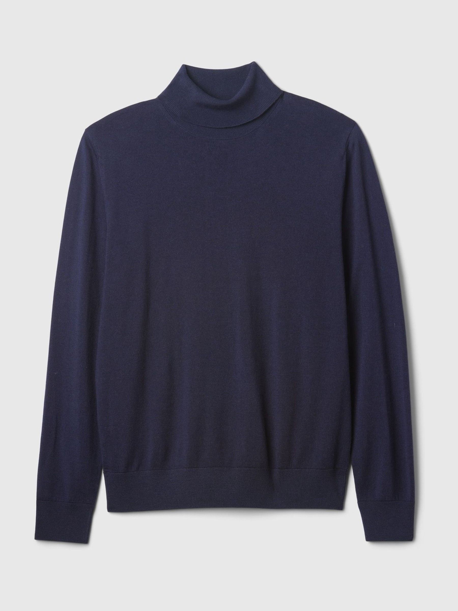 Buy Navy Blue Merino Turtle Neck Jumper from the Gap online shop