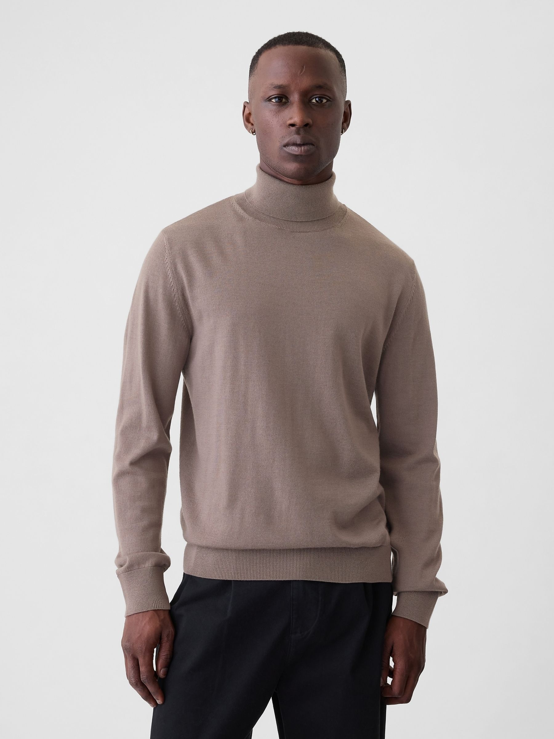 Buy Brown Merino Turtle Neck Jumper from the Gap online shop