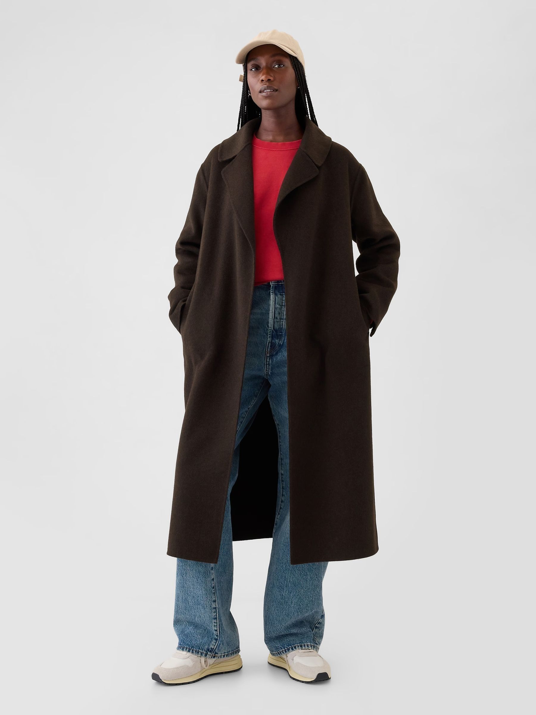 Wool duster coat womens on sale