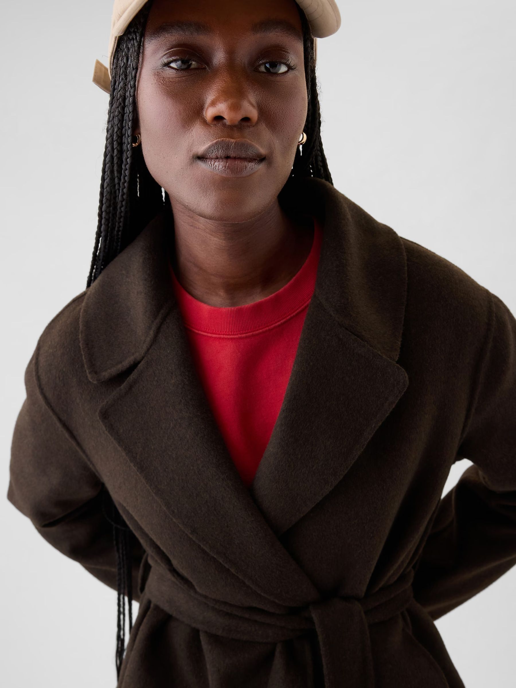Wool blend trench coat womens on sale