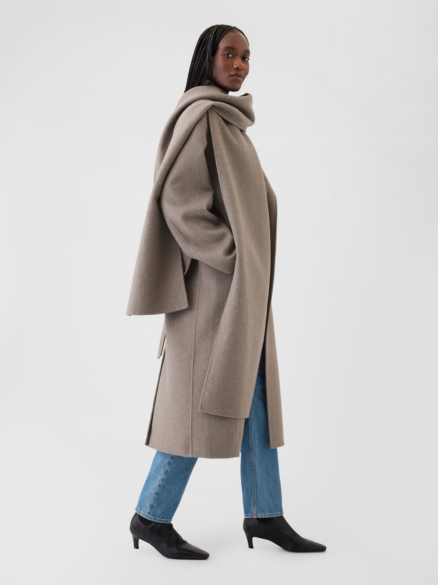 Long shawl coat deals