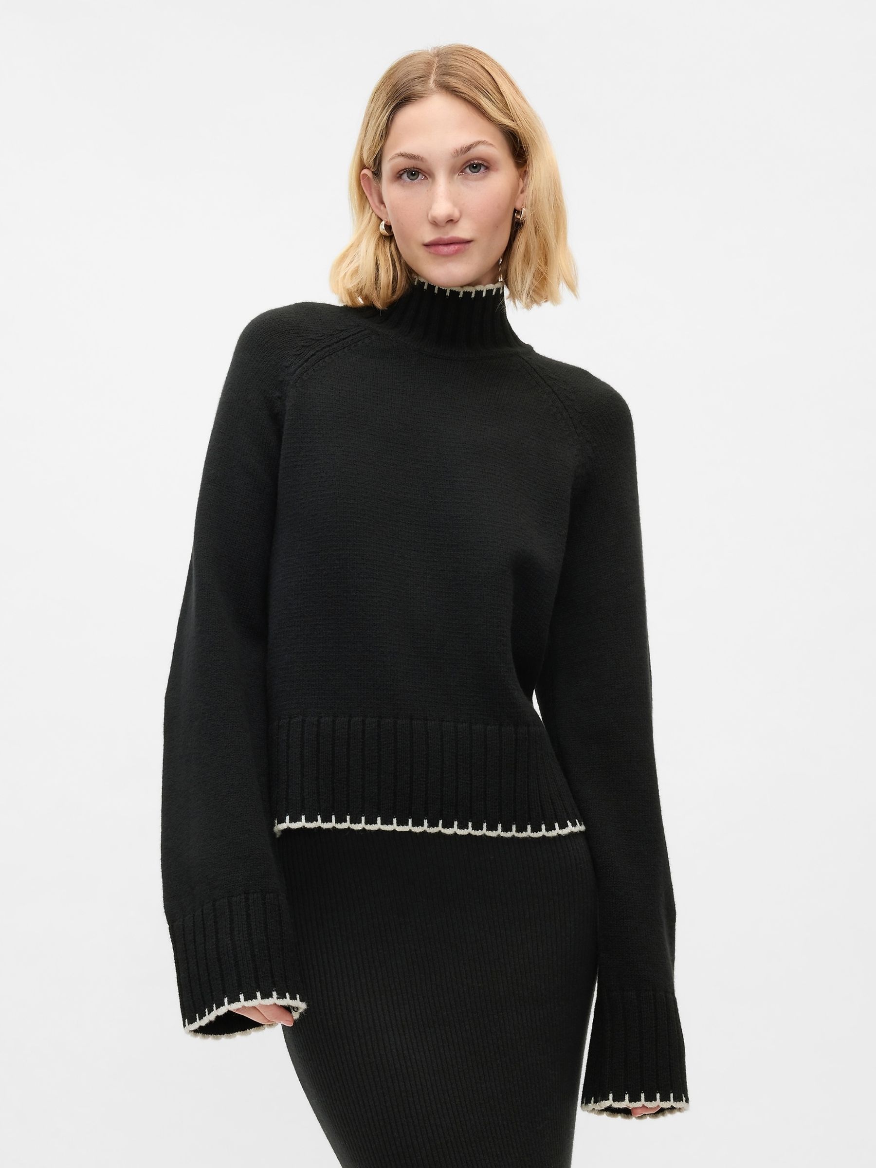 Buy Black CashSoft Turtle Neck Jumper from the Gap online shop