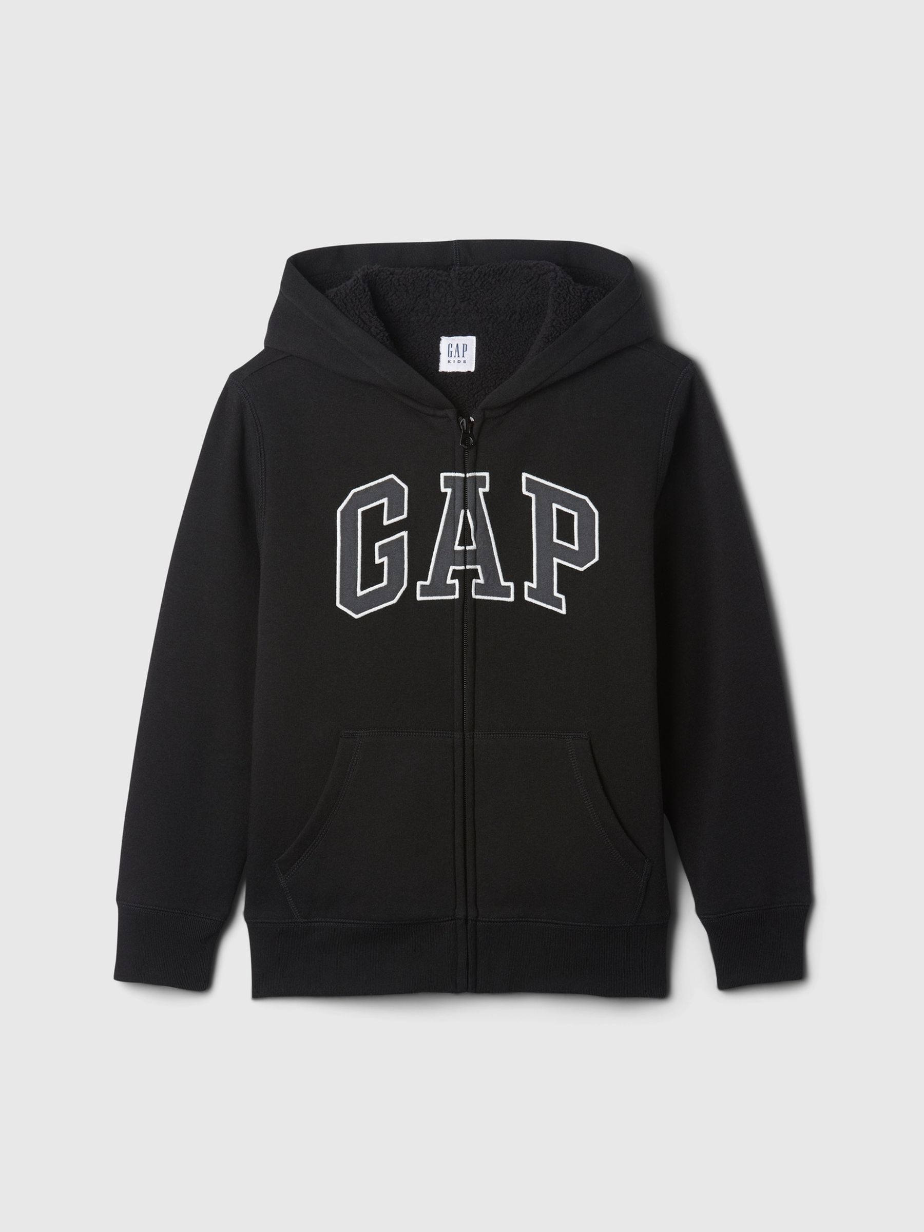 Black zip up sherpa outlet