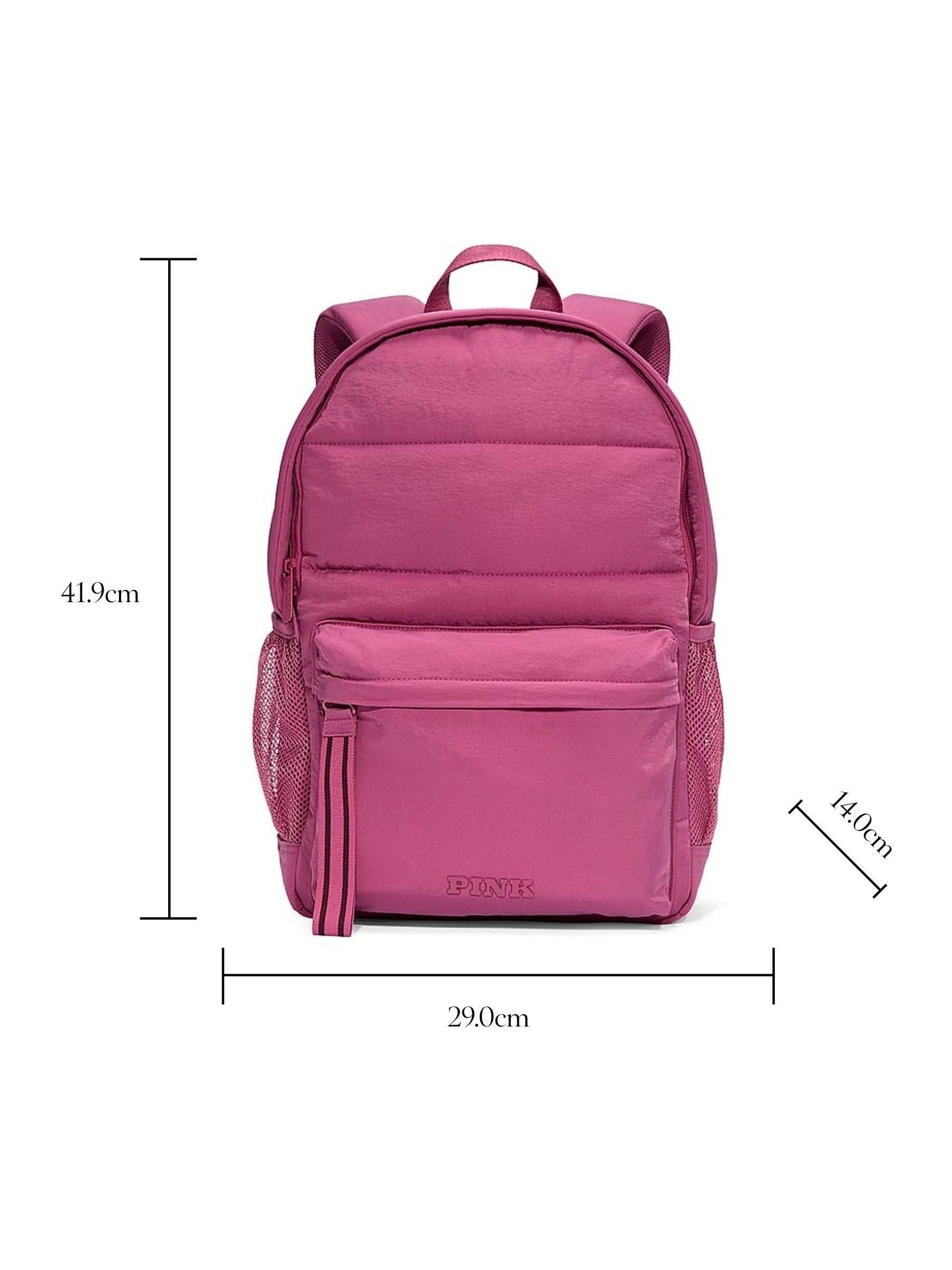 Pink velvet backpack victoria's secret hot sale