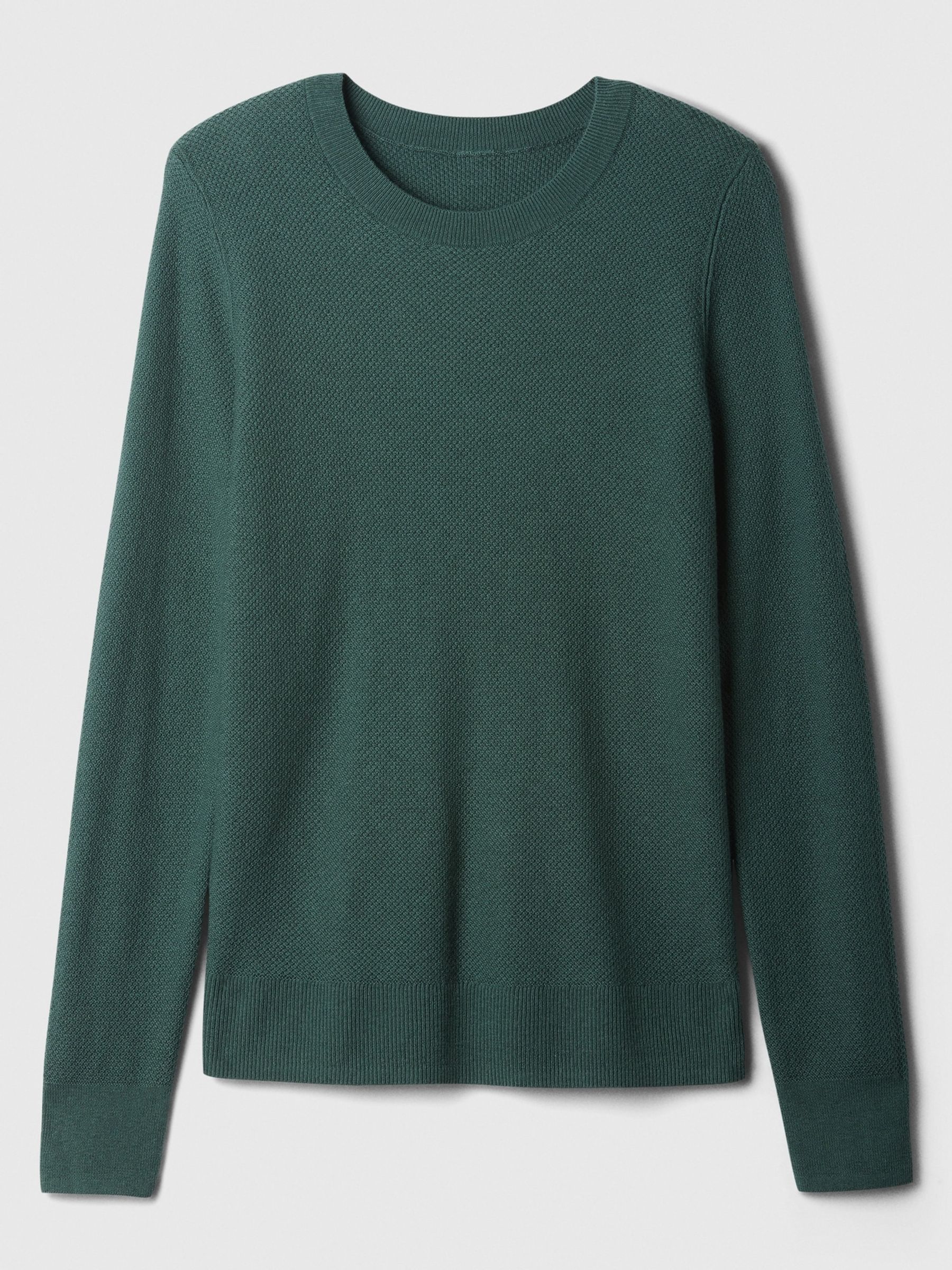 Buy Green Textured Crew Neck Bella Jumper from the Gap online shop