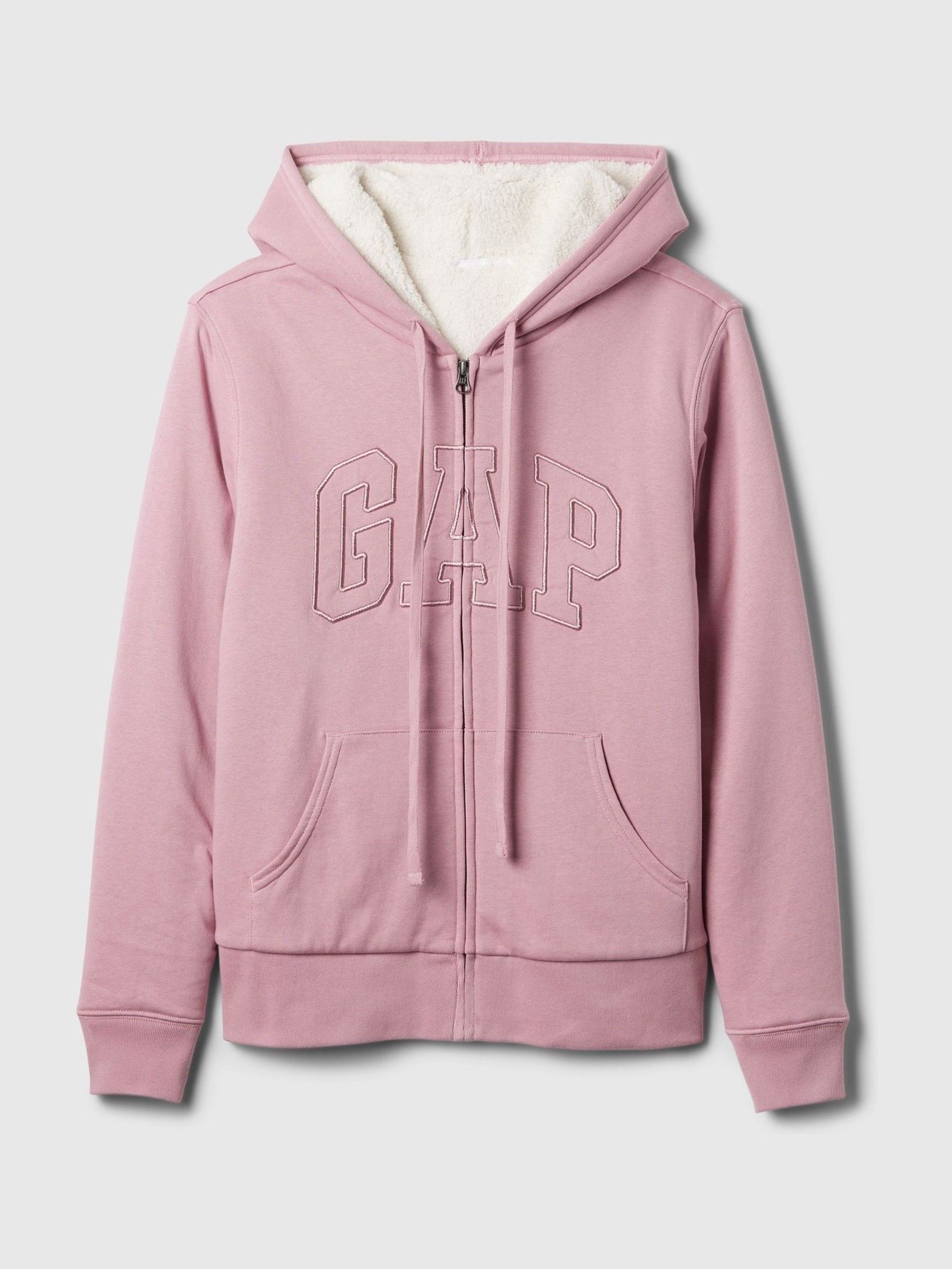 Womens pink sherpa hoodie on sale