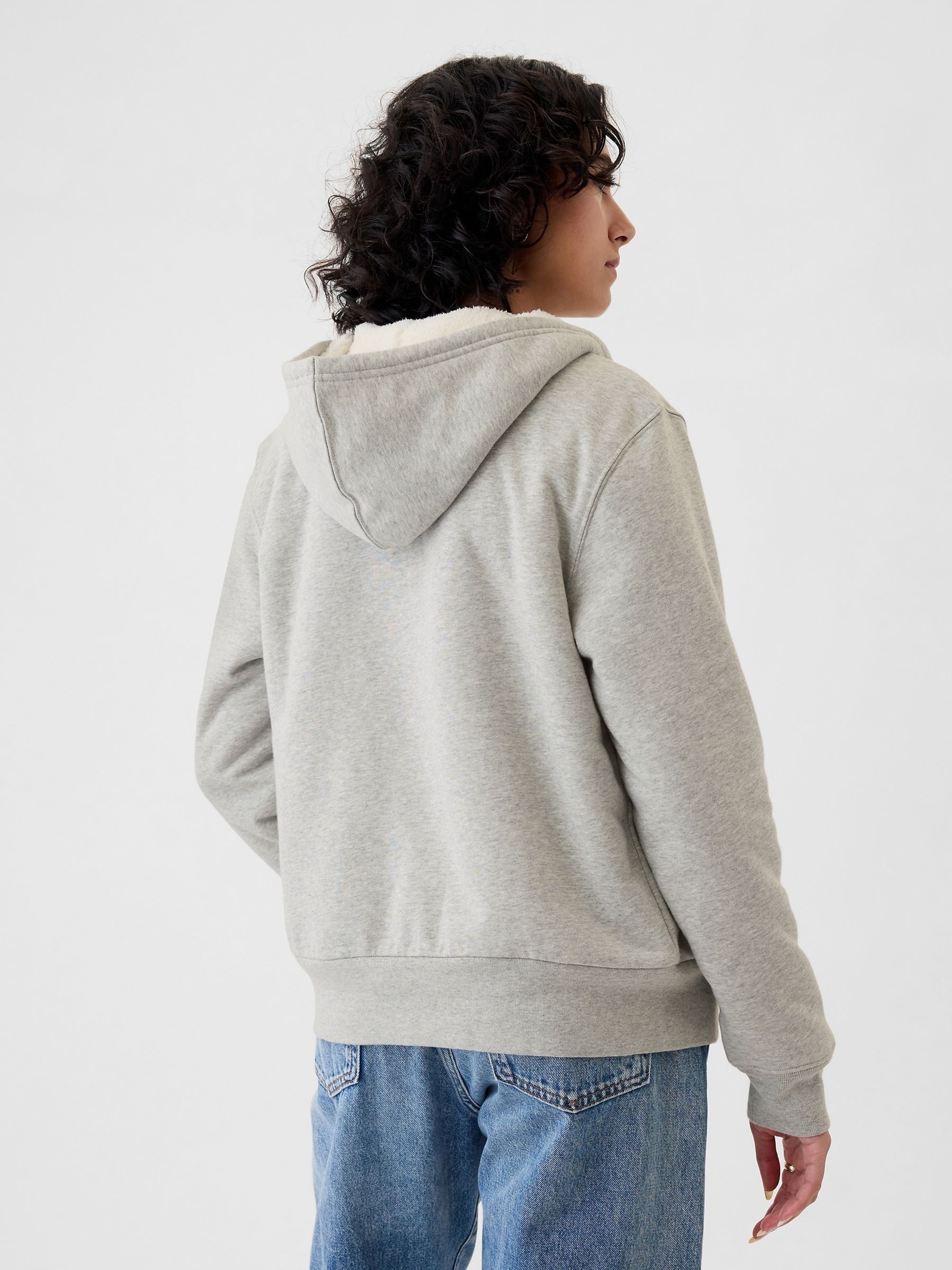 Sherpa lined jacket gap deals