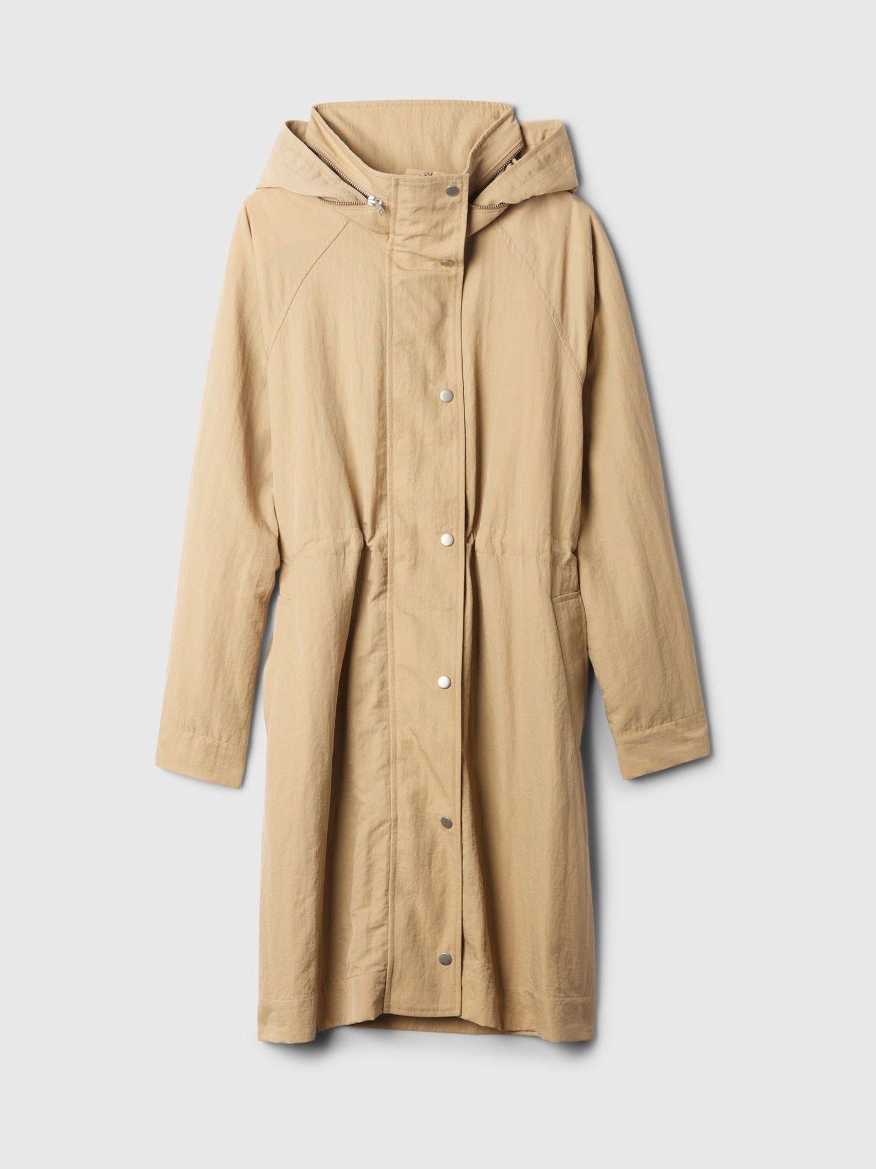 Beige Nylon Parka Jacket Gap