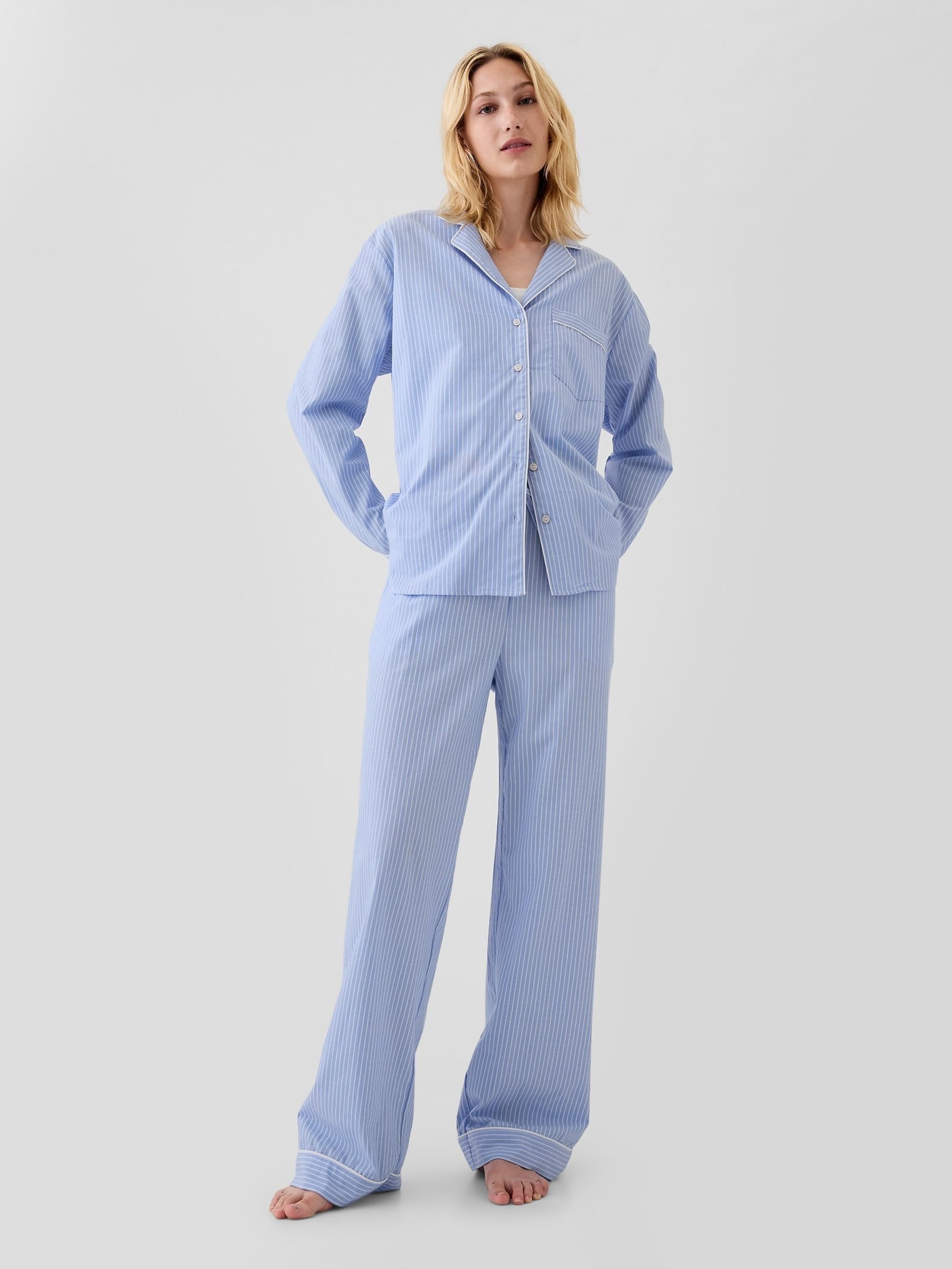 Cotton poplin women's pajamas 2025
