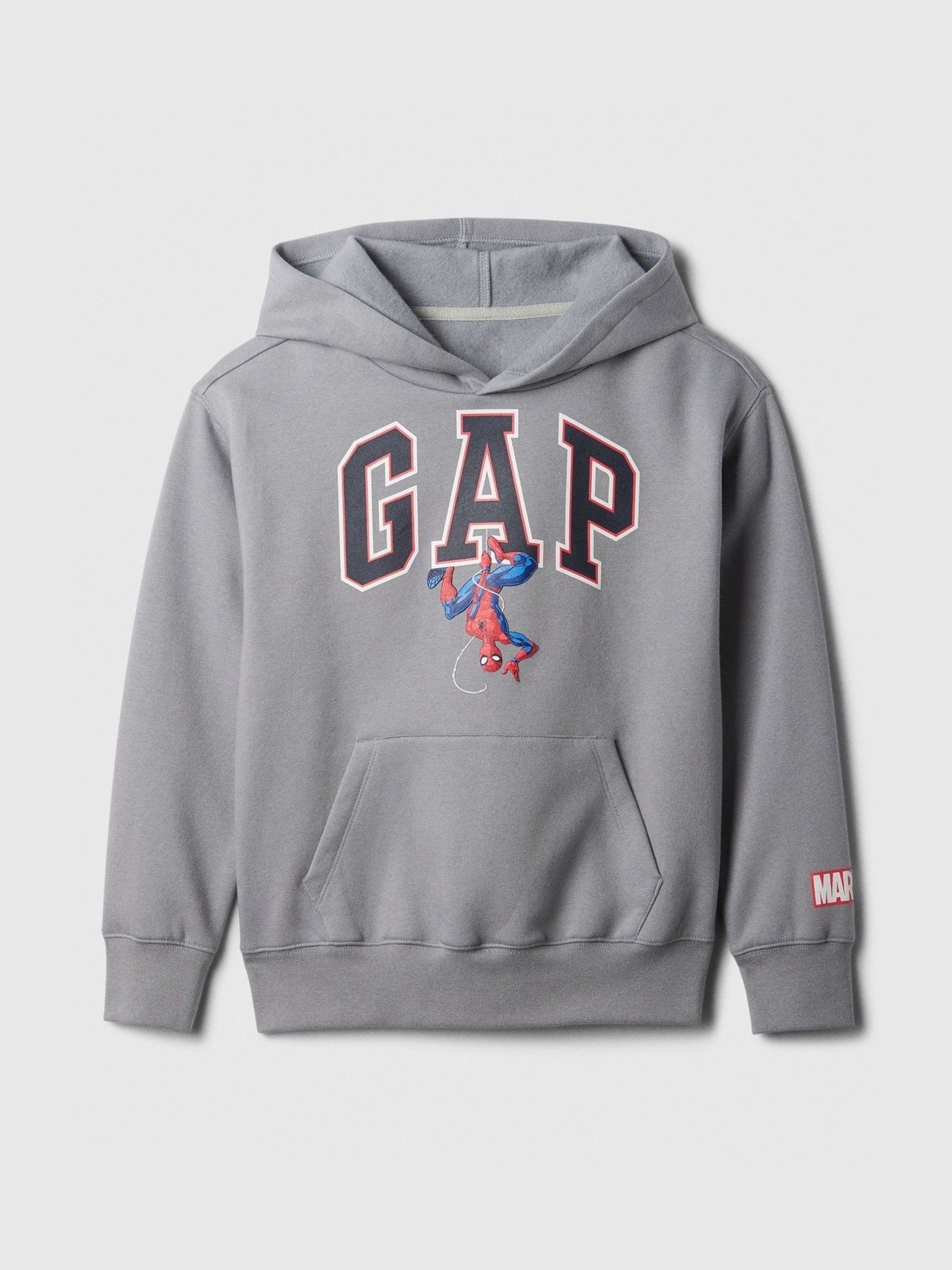 Grey Spider Man Graphic Relaxed Logo Hoodie 4 13yrs