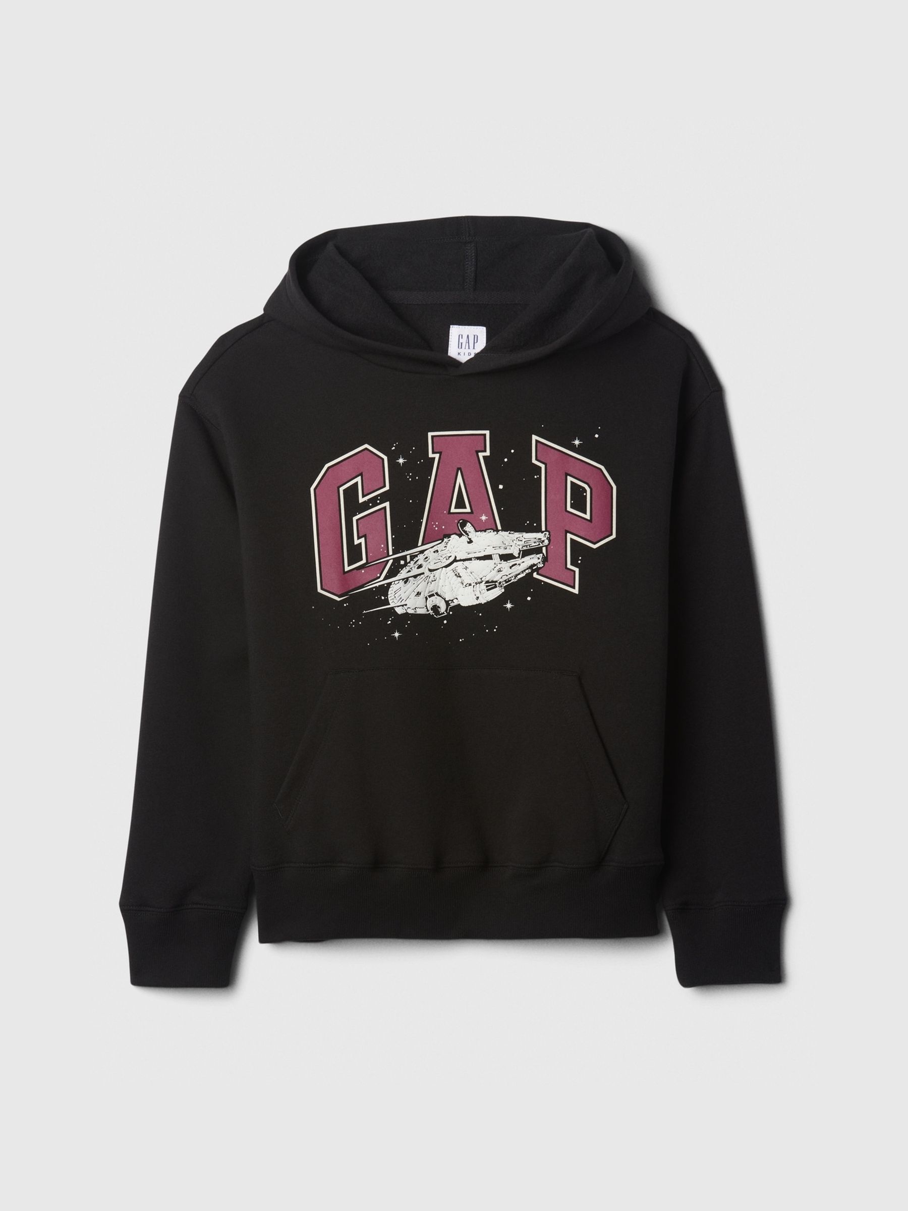 Black Star Wars Graphic Relaxed Logo Hoodie 4 13yrs