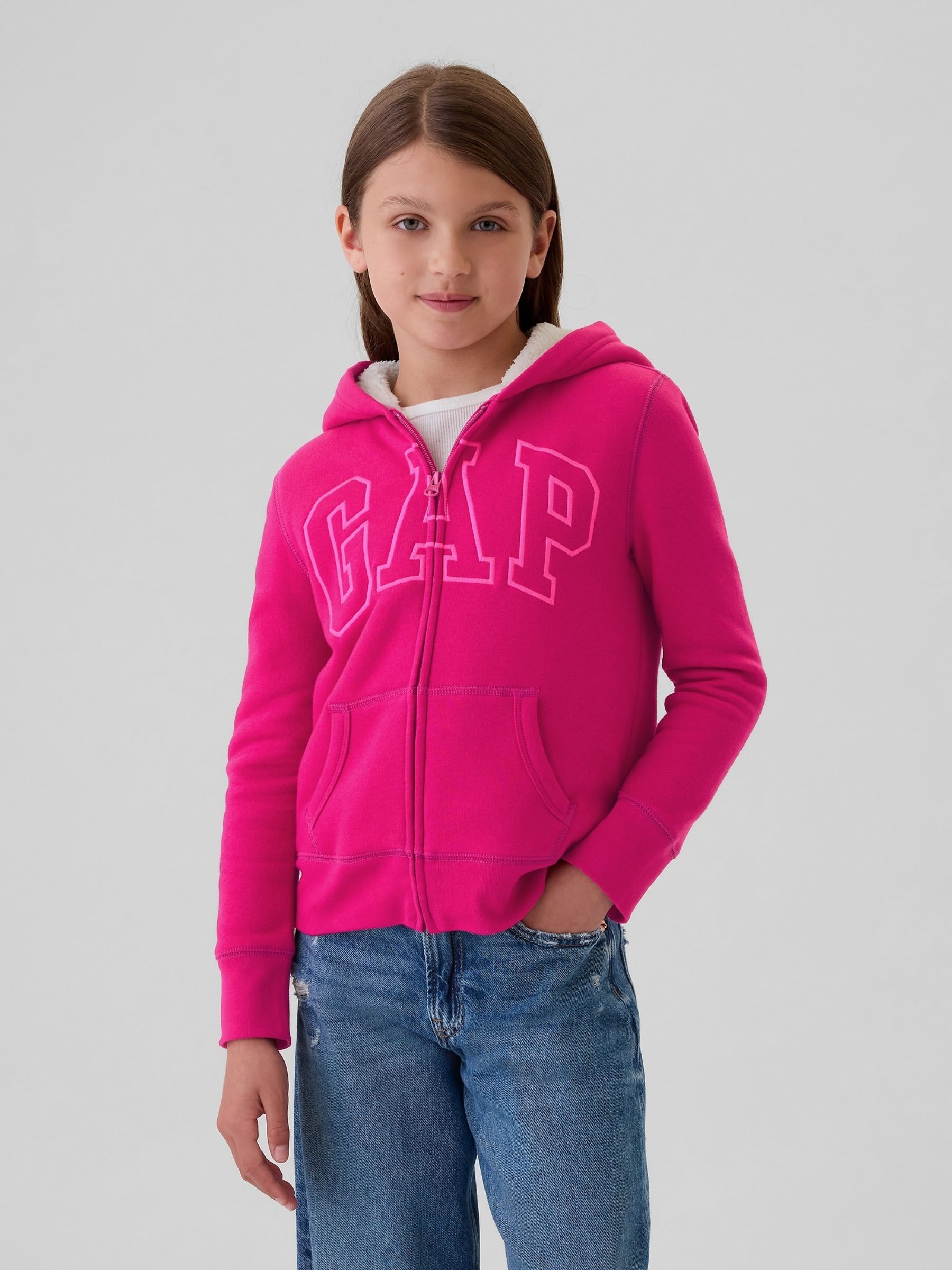 Pink denim hoodie jacket clearance