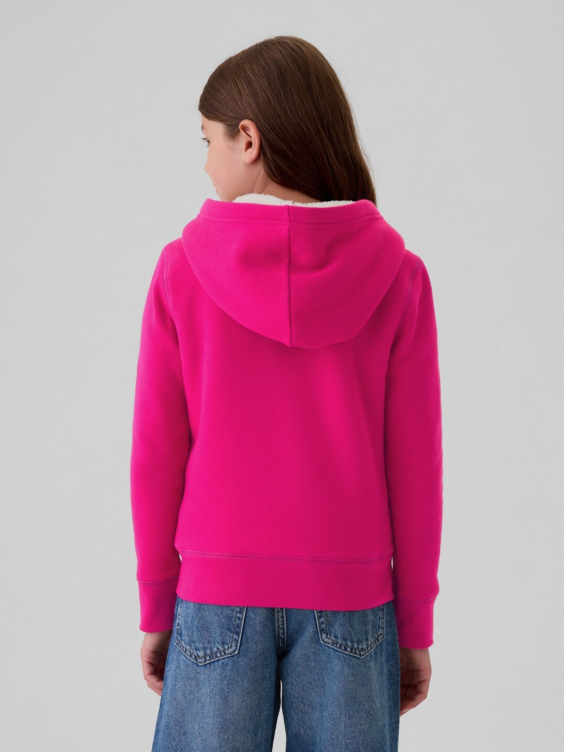 Pink quarter zip sherpa on sale