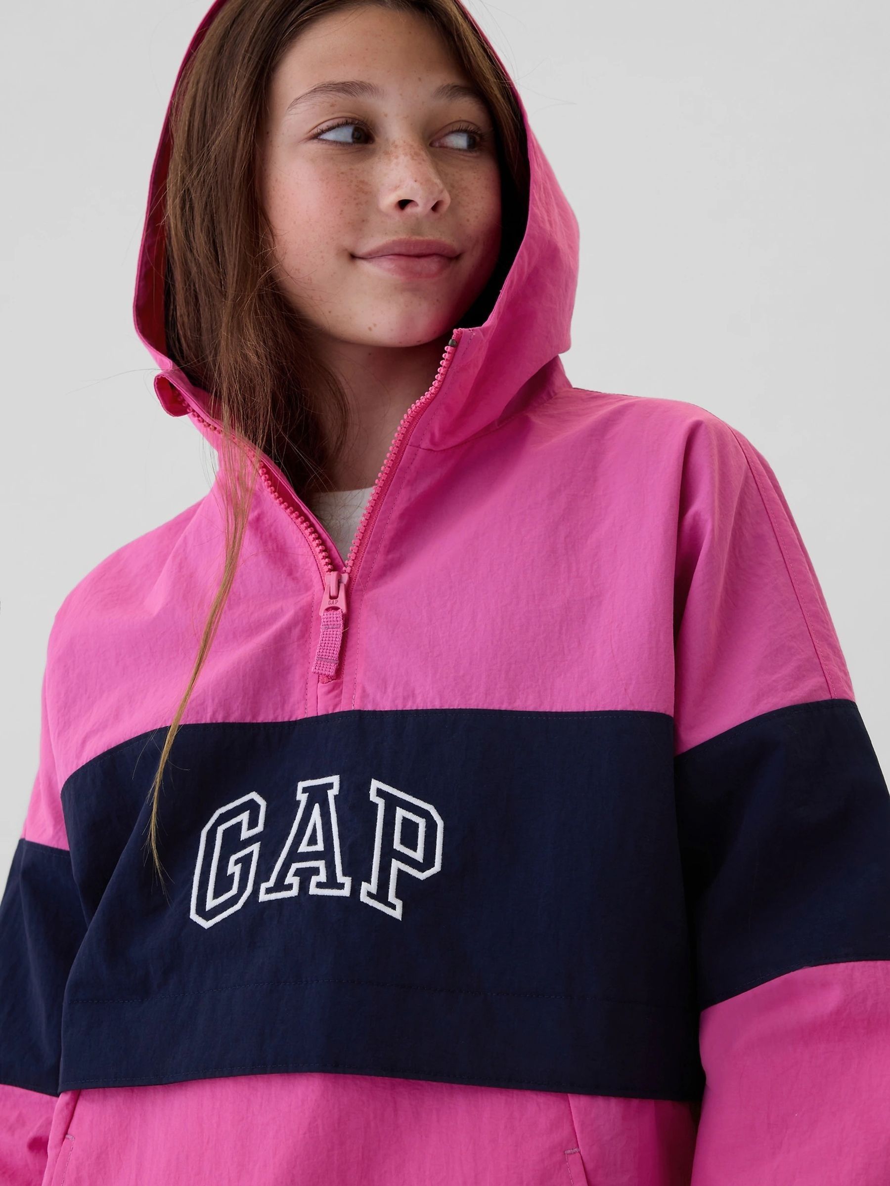 Pink Recycled Anorak Windbreaker Jacket 4 13yrs